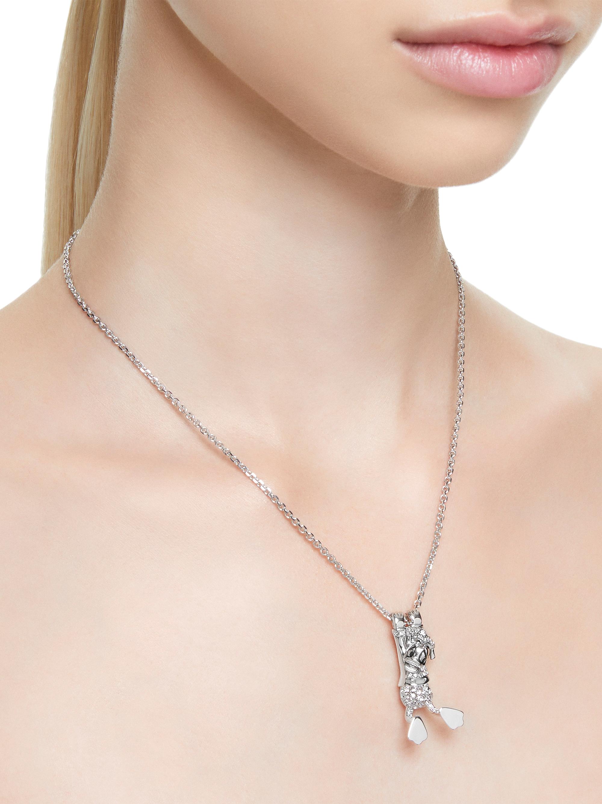 Swarovski Disney 100 Rhodium-Plated & Crystal Donald Duck Pendant