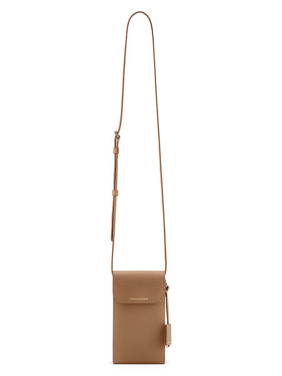 MAISON de SABRÉ スマホポーチ Sandstone Brown The Zipped Phone Pouch - Sandstone Brown – MAISON de SABRÉ