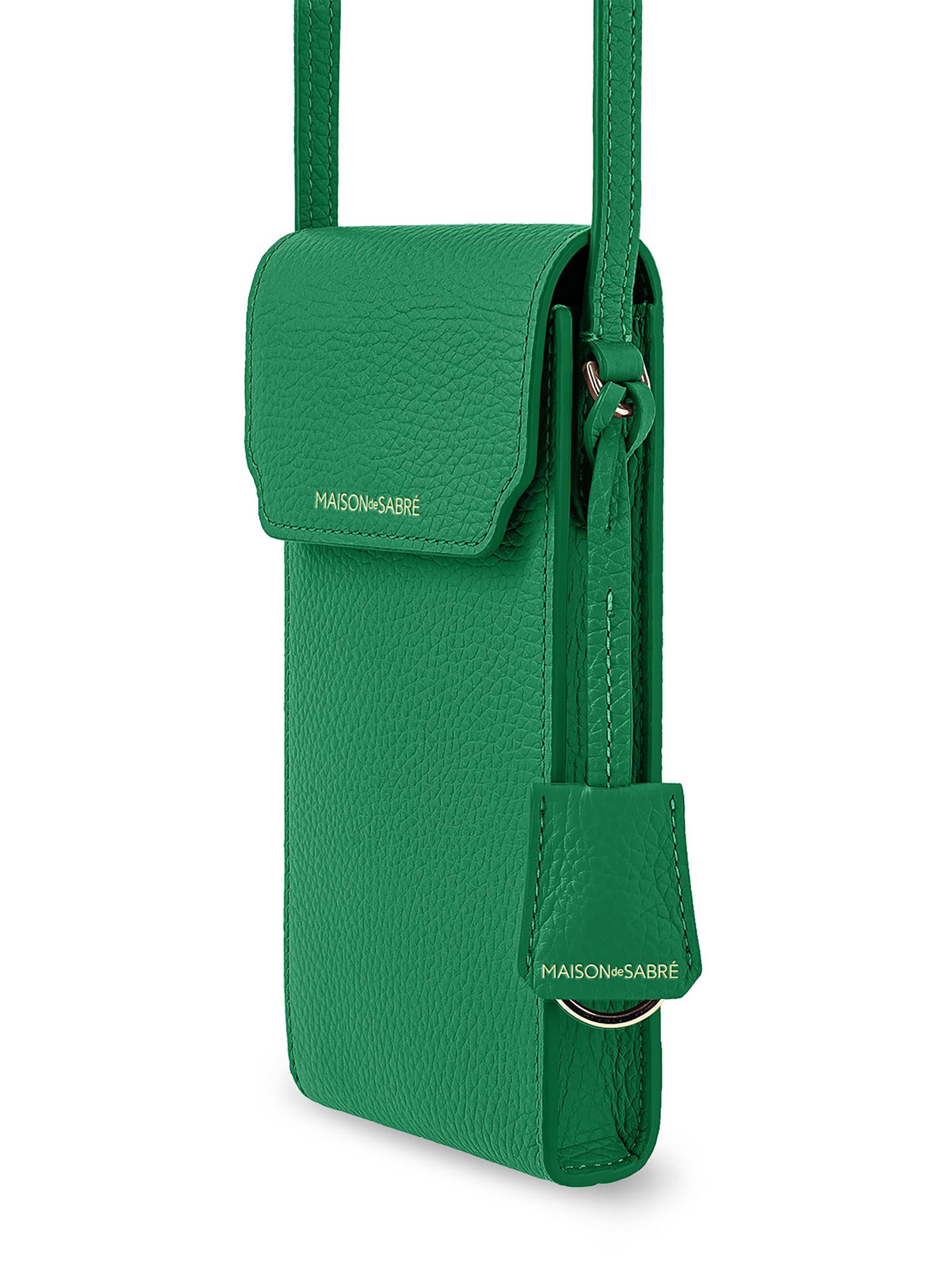 Maison de Sabre Leather Phone Pouch | Saks Fifth Avenue