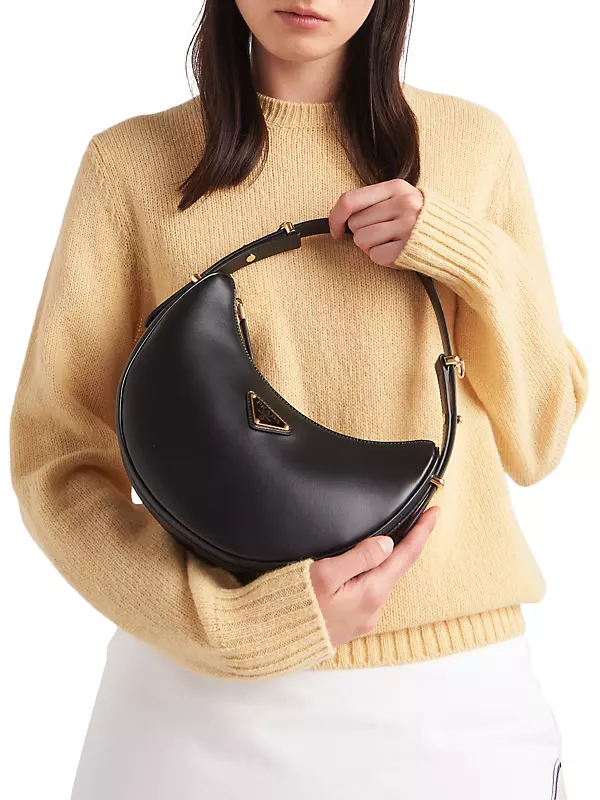 Prada Arqué Leather Shoulder Bag - Farfetch