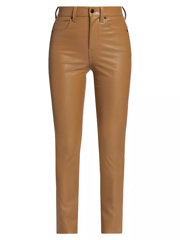 Popular Phrase High Waist Faux Leather Legging in Wine • Impressions Online  Boutique