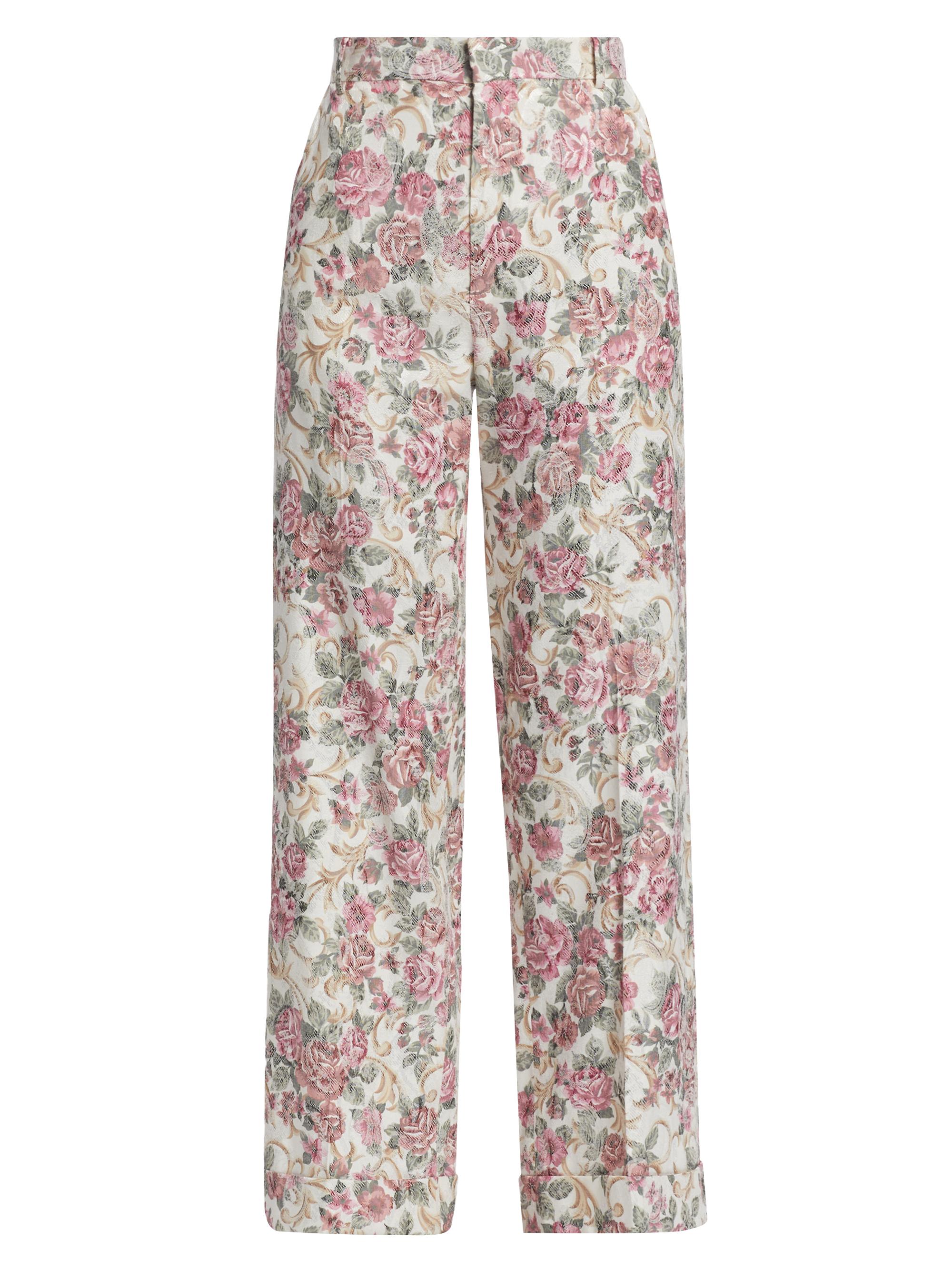anOnlyChild Women's Kingston Floral Jacquard Wide-Leg Pants - Floral