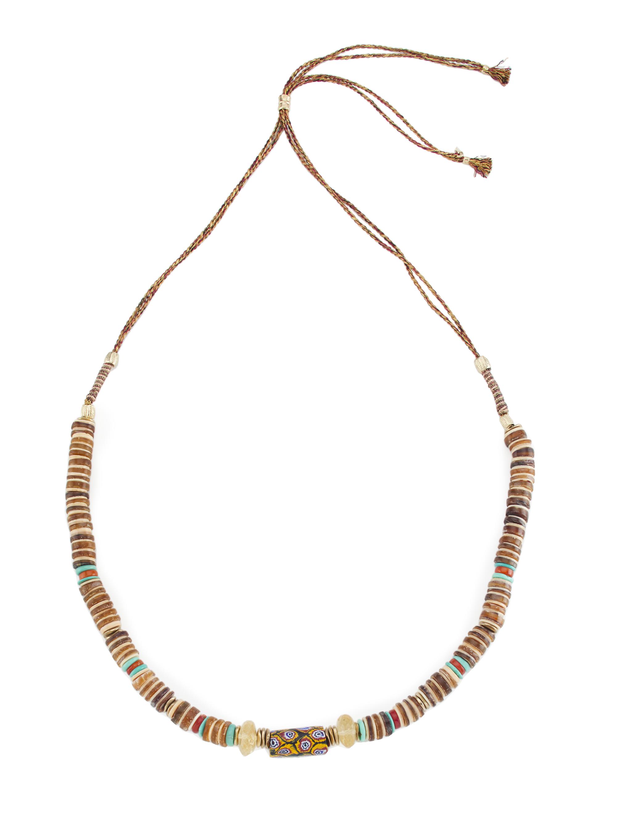 Room Service Women's Massai 24K-Gold-Plated & Mixed-Media Beaded Necklace - Citrin