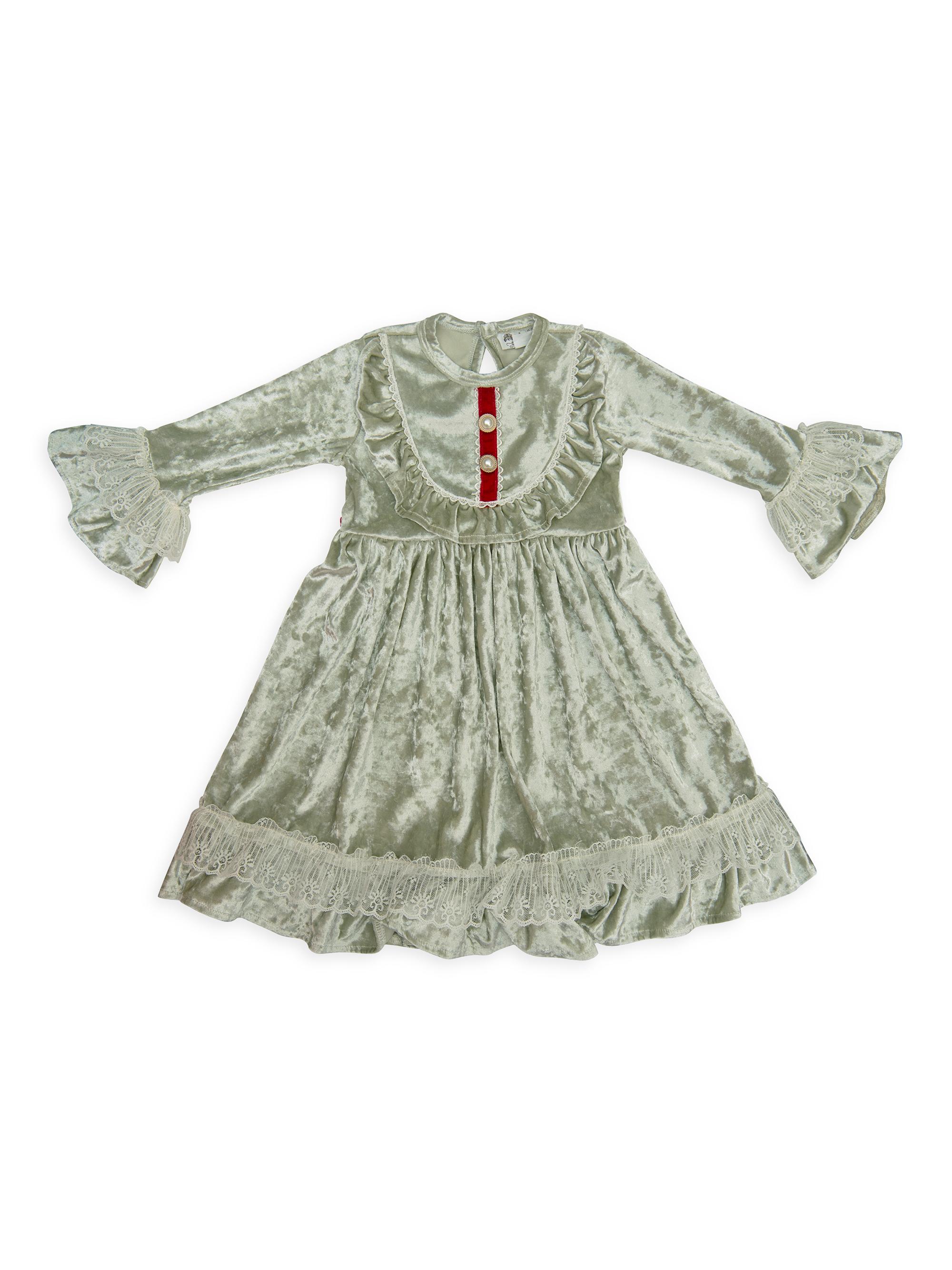 Haute Baby Little Girl's Evelyn Dress - Sage