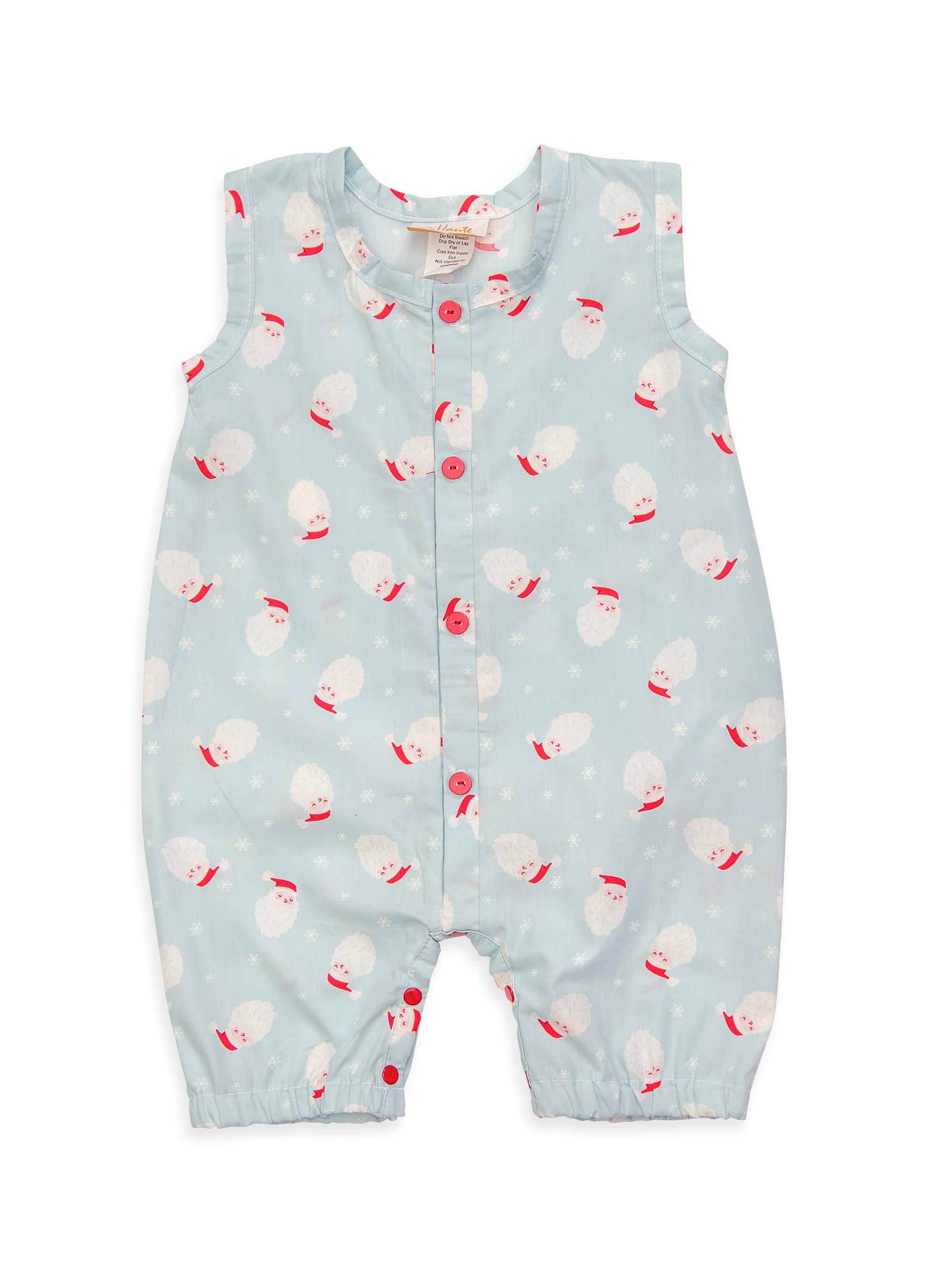 Haute Baby Baby's Dear Santa Coveralls - Blue 12 Months