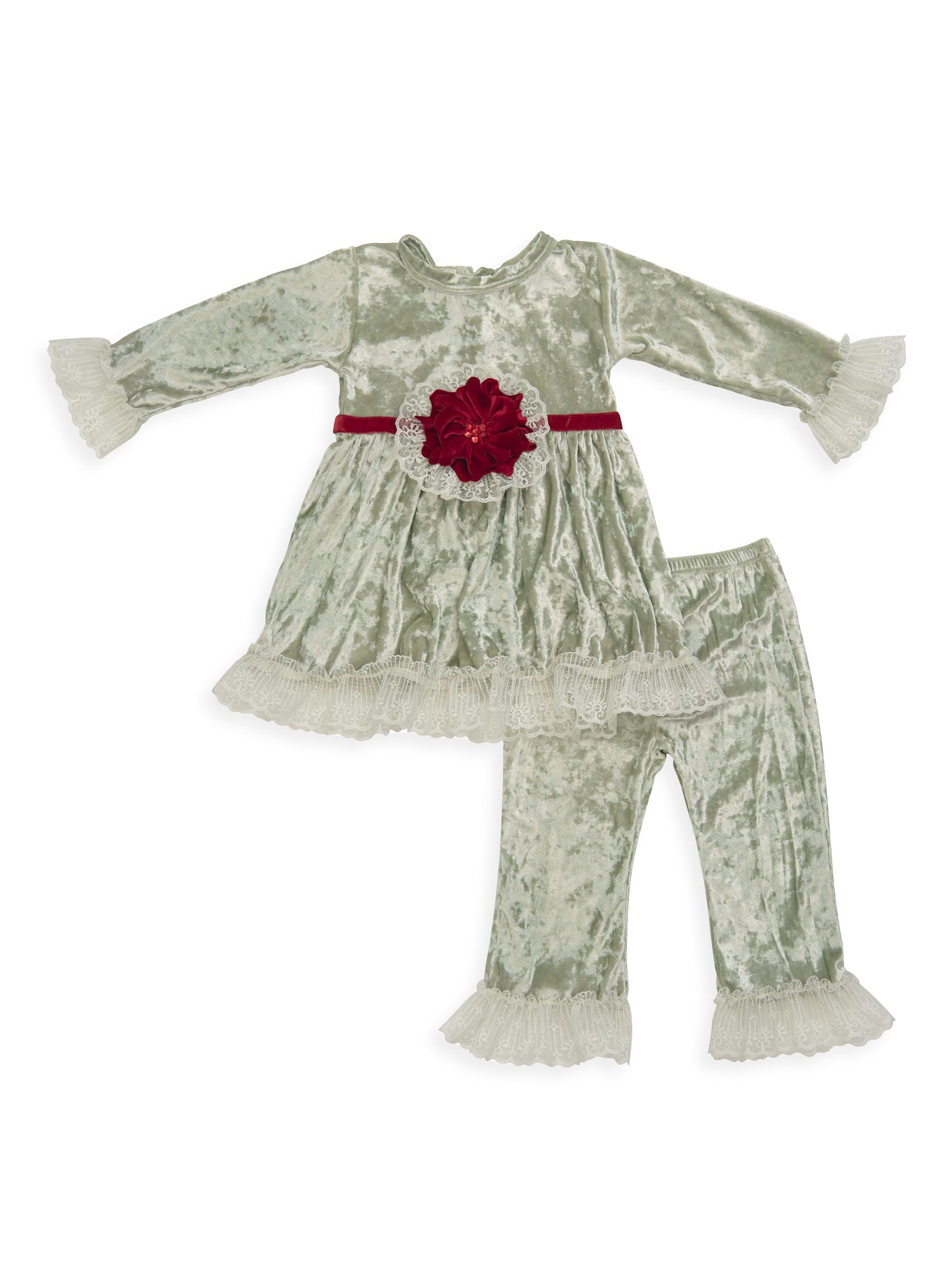 Haute Baby Baby Girl's & Little Girl's Evelyn Velvet Swing Set - Sage