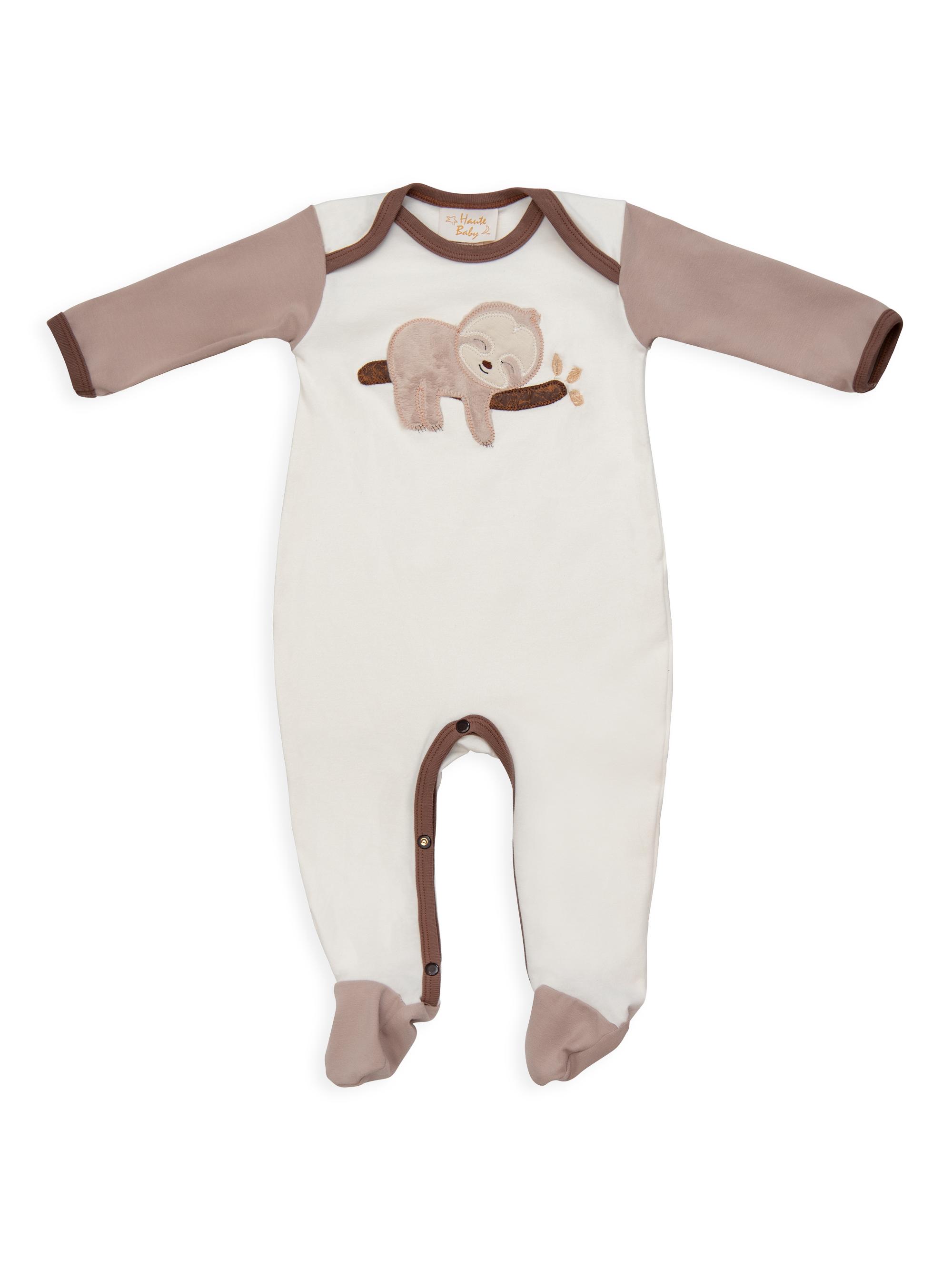 Haute Baby Baby's Sleepy Sloth Footie - Off White 24 Months