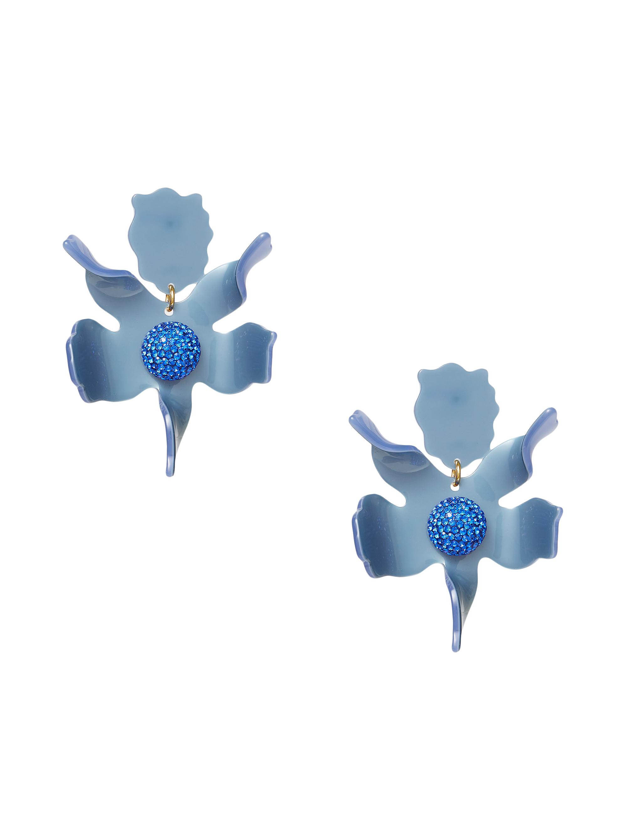 Lele Sadoughi Women's Lily Acetate & Glass Crystal Drop Earrings - French Grey