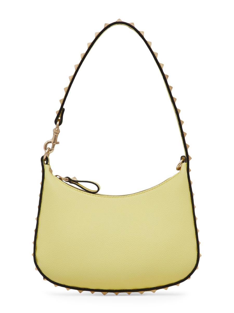 Valentino Garavani Mini Rockstud Hobo Bag In Grainy Calfskin