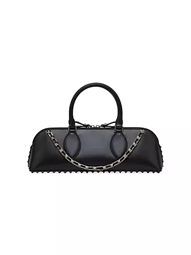 Rockstud E/W Calfskin Top Handle Handbag