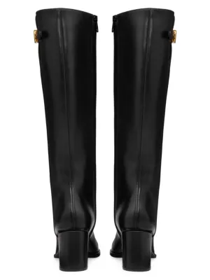 30mm Vlogo Leather Tall Boots