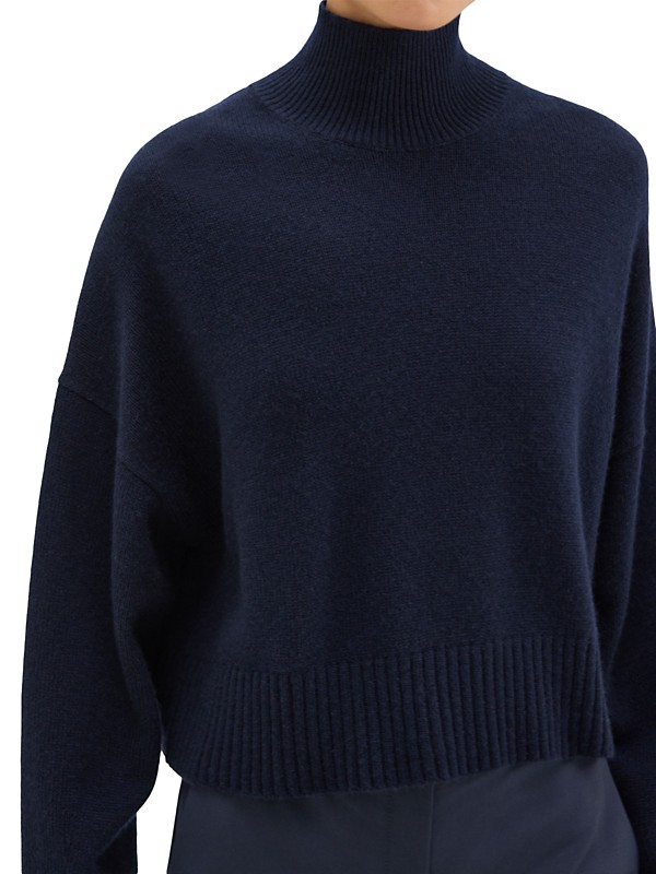 Shop Theory Cashmere Rib-Knit Cropped Turtleneck Sweater Shop Theory Cashmere Rib-Knit Cropped Turtleneck Sweater