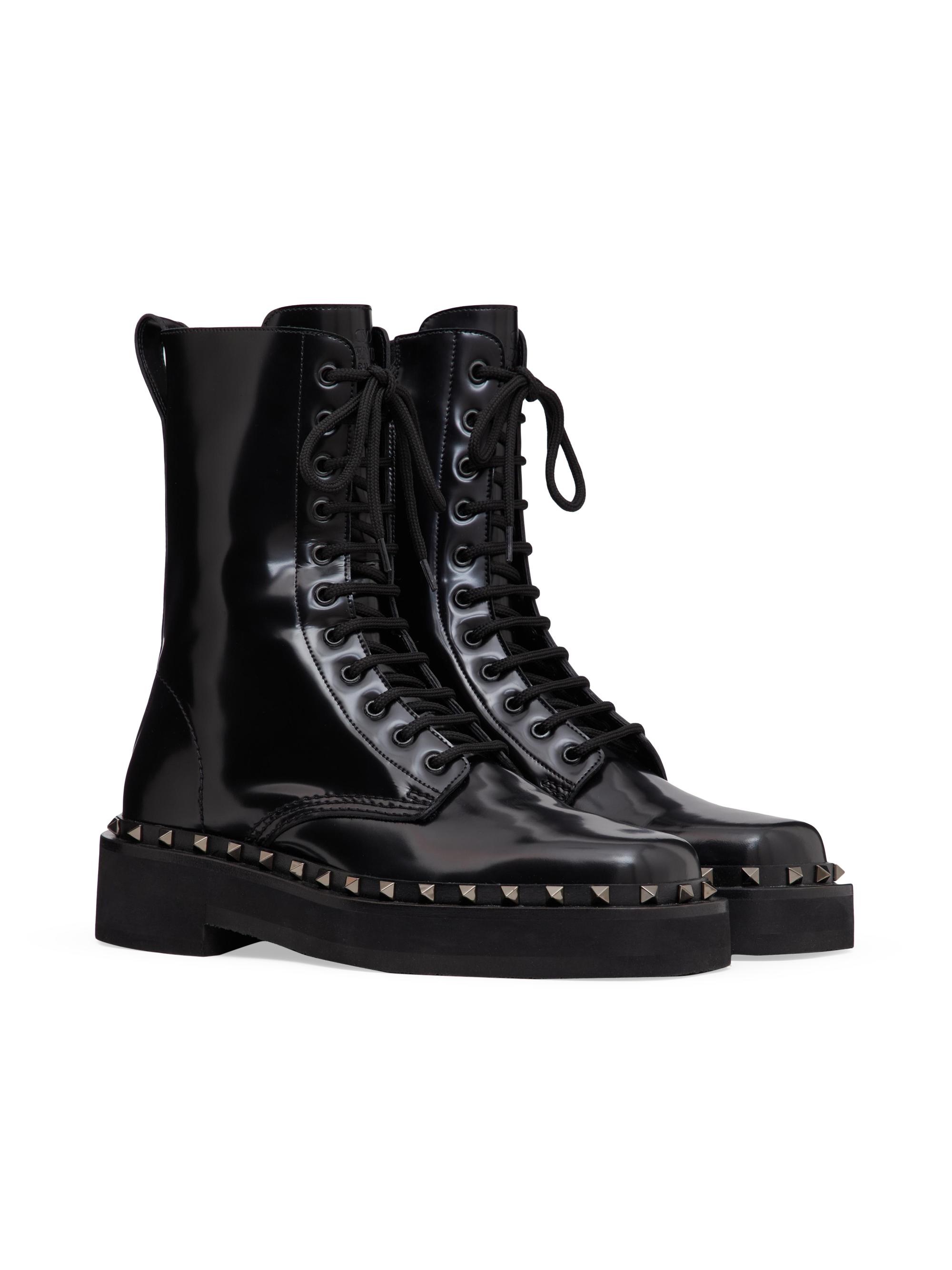 ✴︎VALENTINO ブーツ✴︎ Valentino Garavani Rockstud M-Way Combat Boots in Calfskin | Saks