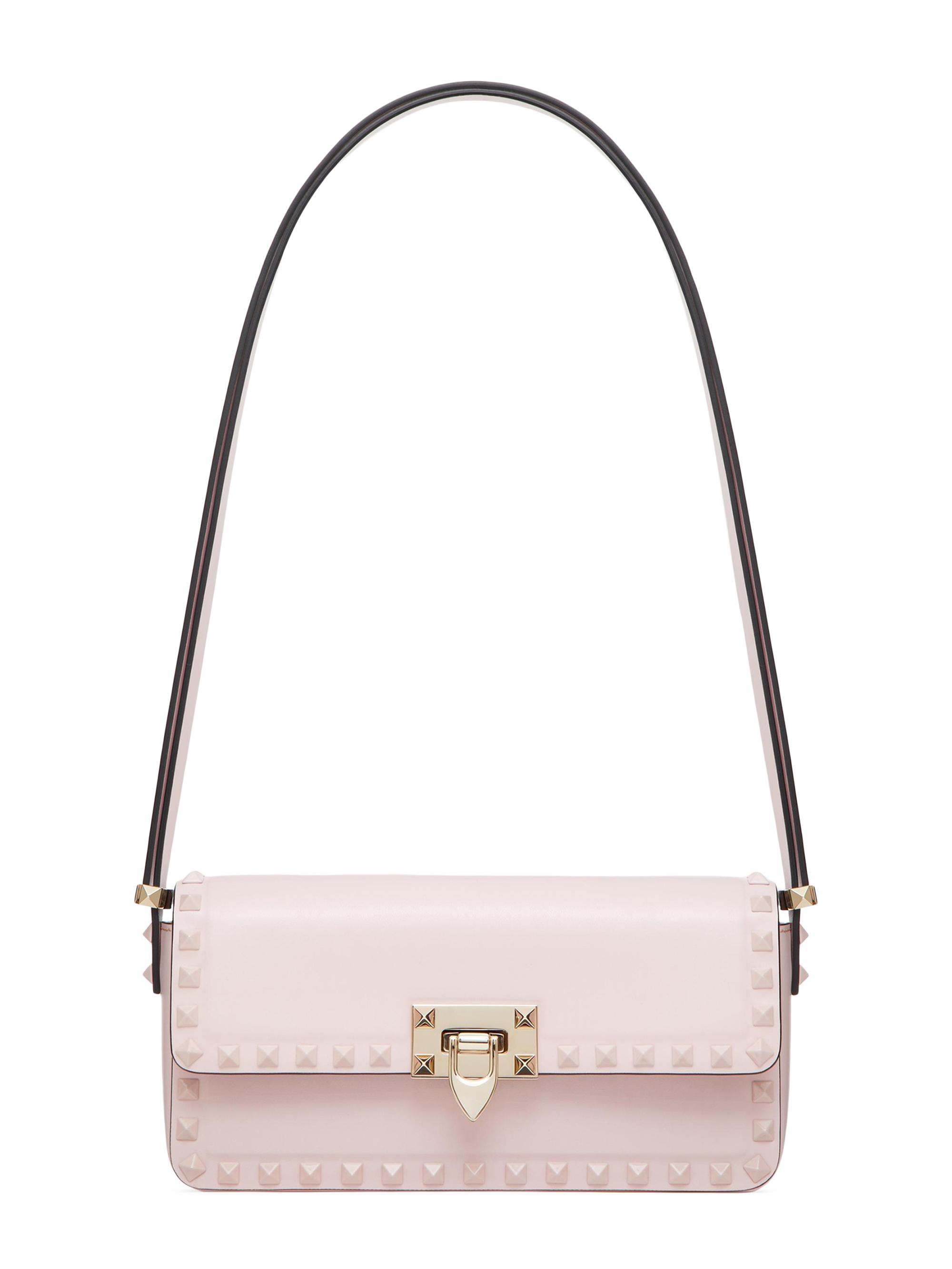 Valentino Garavani Women's Rockstud23 East-West Smooth Calfskin Shoulder Bag - Rose Quartz