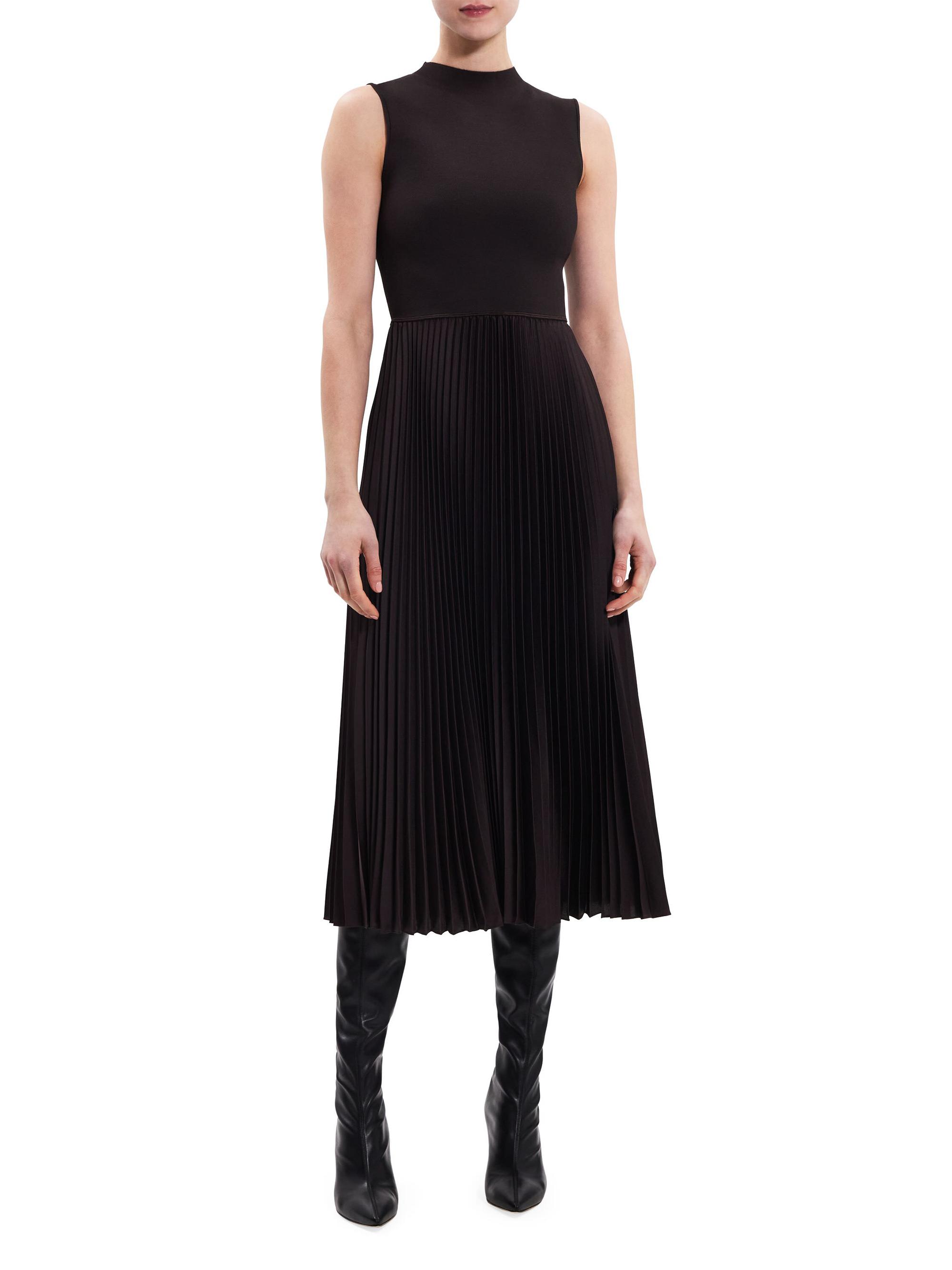 Theory Compact Crepe York Dress ブラック Theory Compact Crepe York Dress ブラック THEORY Crepe mini