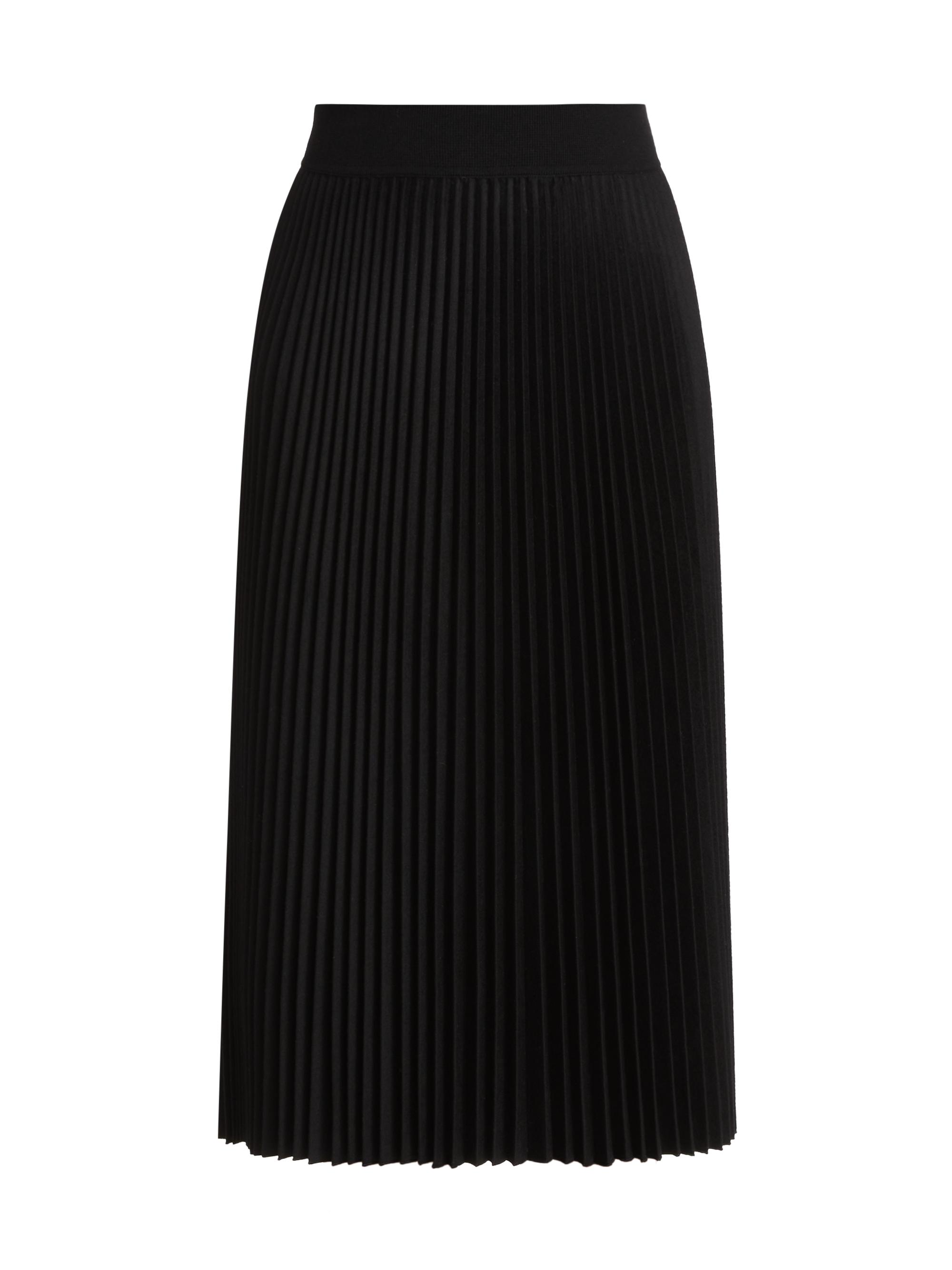 Theory Women's Sunburst Pleated Wool-Blend Midi-Skirt - Black
