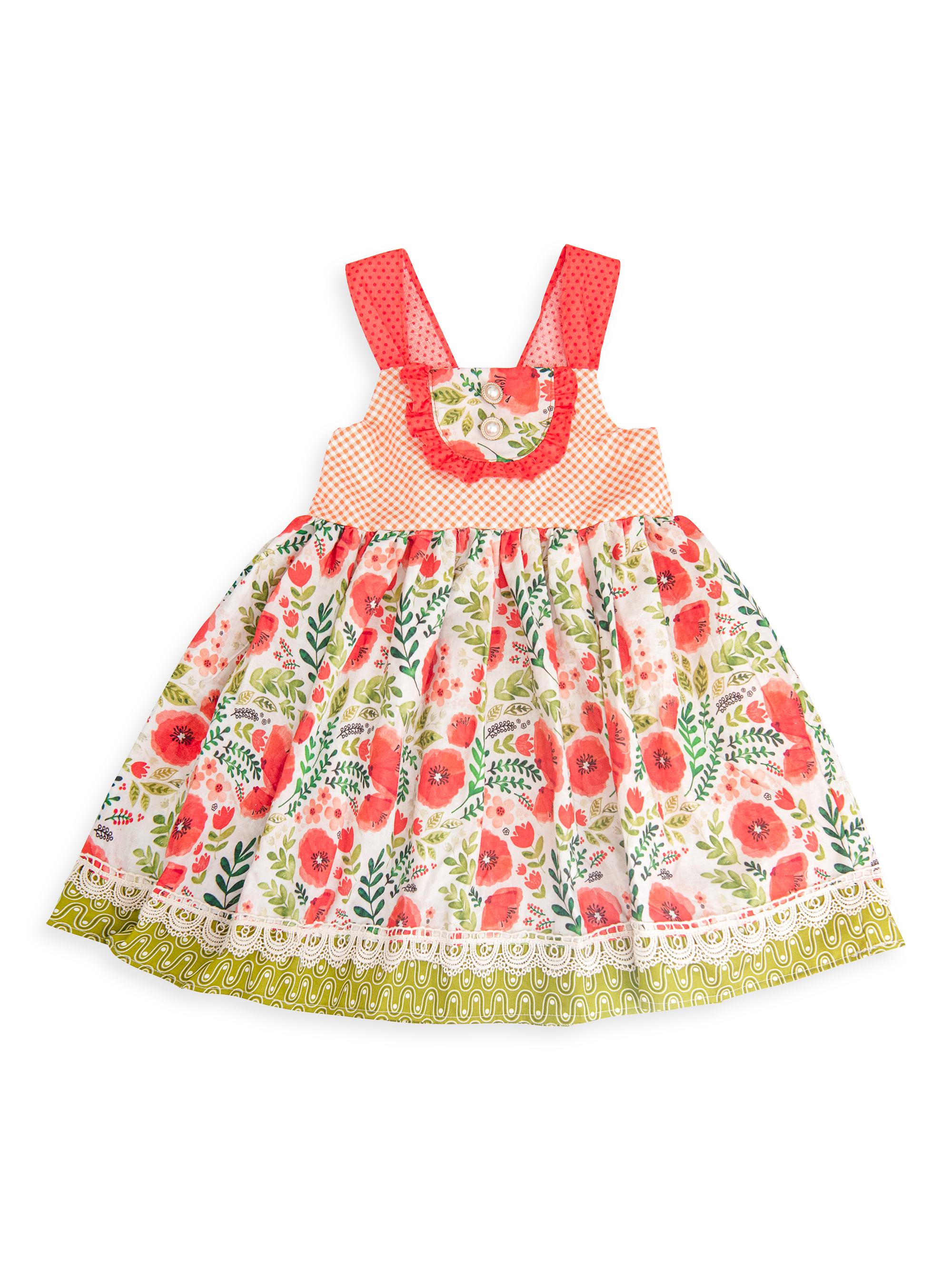 Little Girl's Blooming Aisle Floral Print Dress