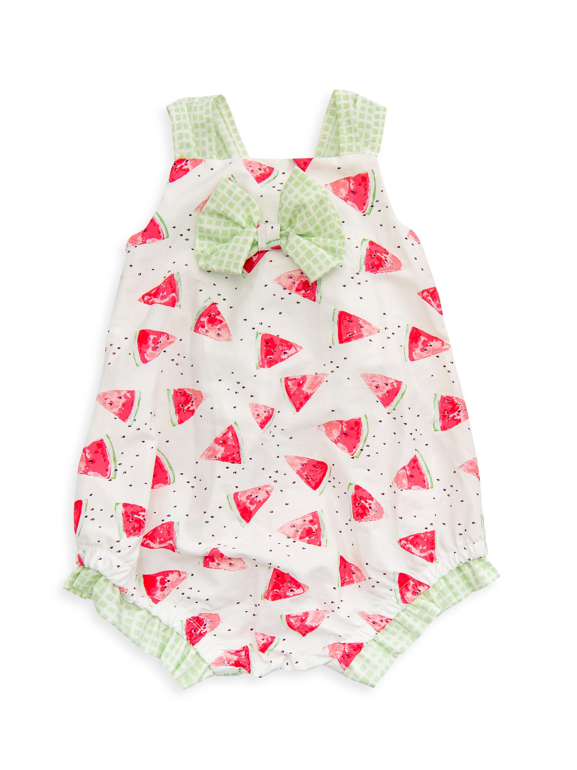 Haute Baby Baby's Mia's Melon Romper - Pink 12 Months