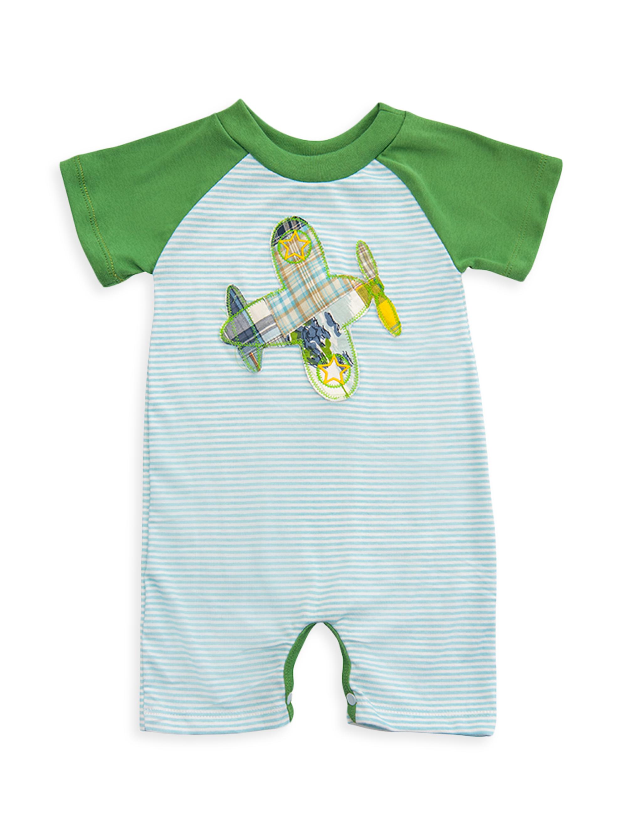 Haute Baby Baby Boy's Take Flight Romper - Green 12 Months