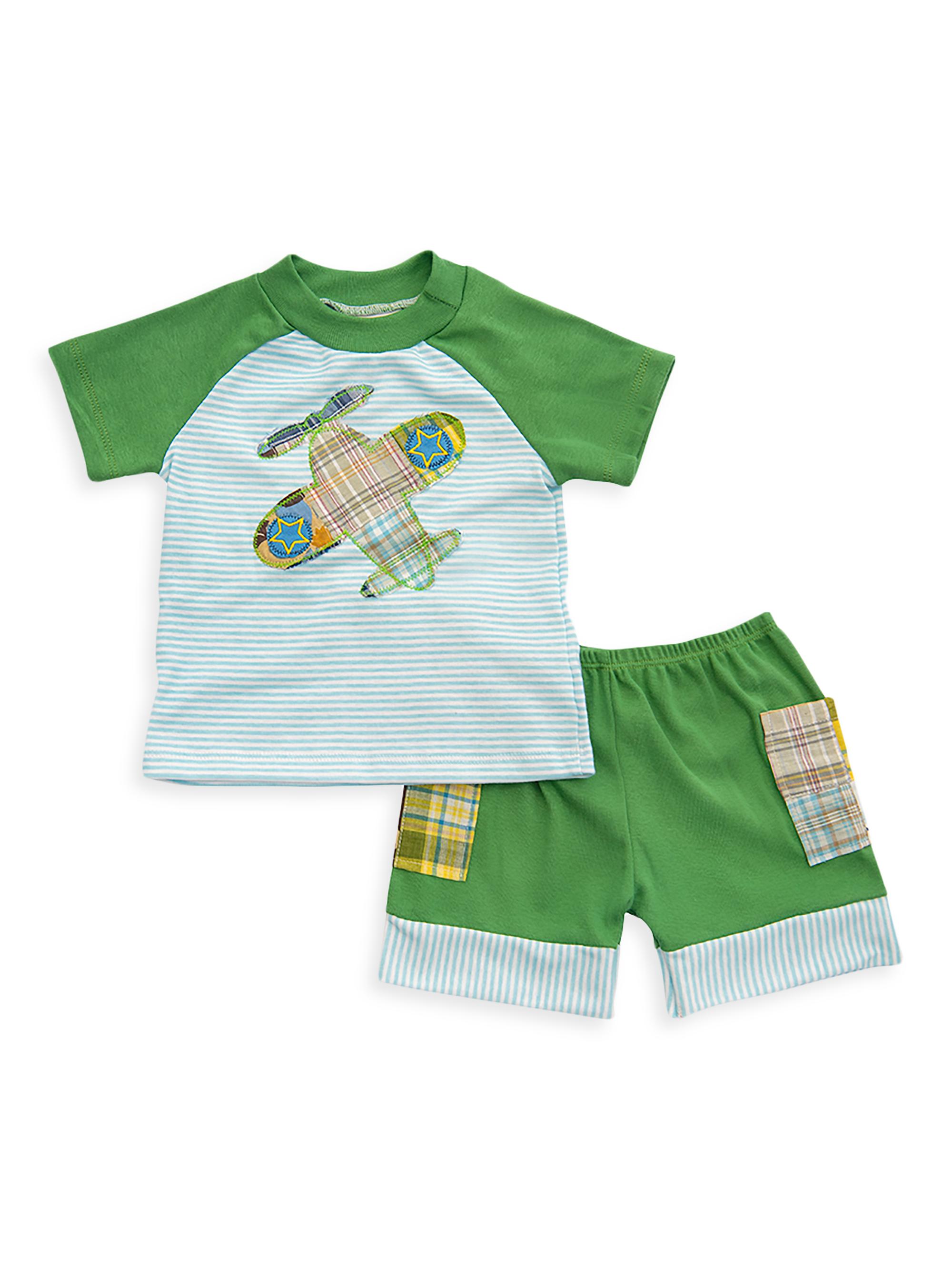 Haute Baby Baby Boy's & Little Boy's Take Flight T-Shirt & Shorts Set - Green