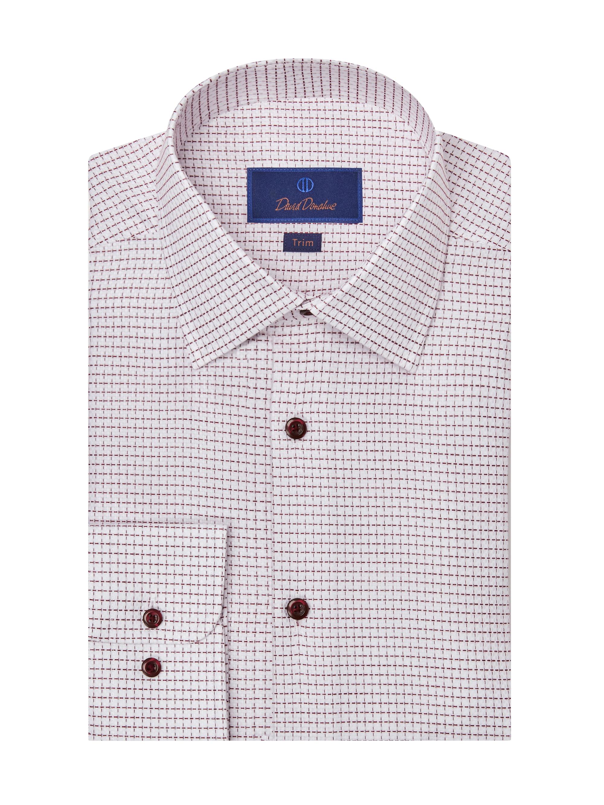 david donahue dress shirts David Donahue Trim Fit Dress Shirt in Sky at Nordstrom, Size 17 main image 1