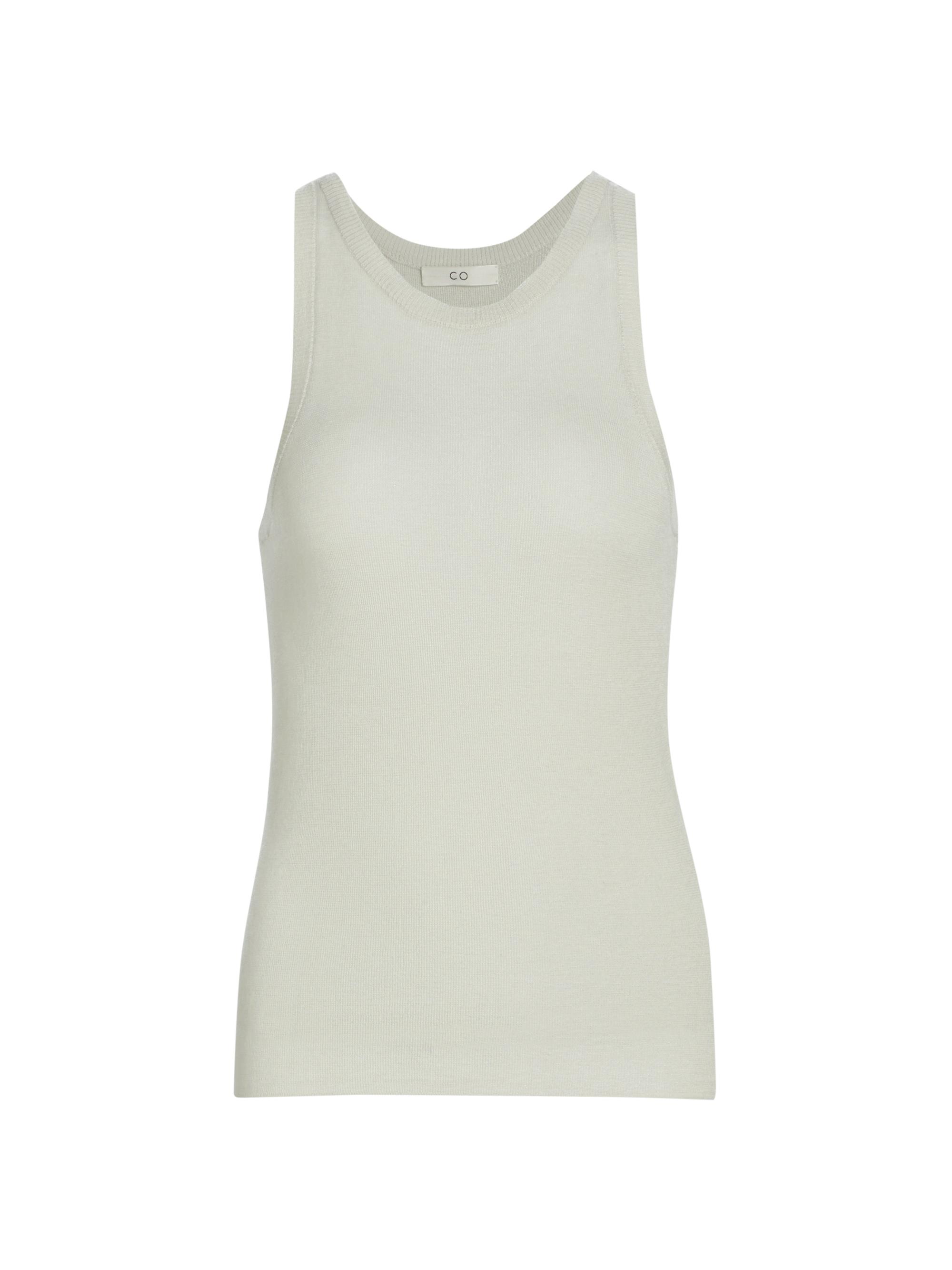 Co Women's Knit Cashmere Tank - Light Blue