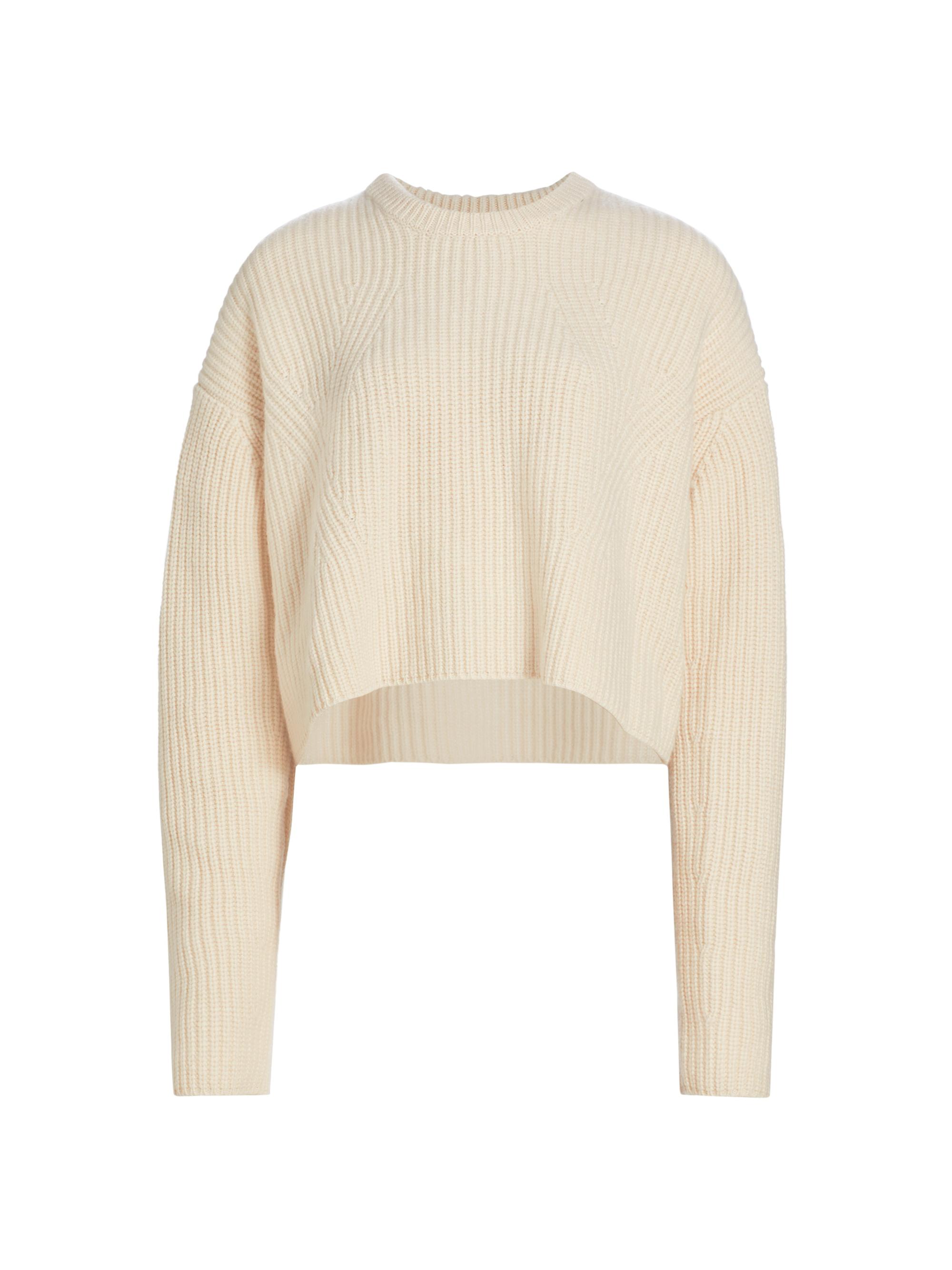 Maison Margiela Wool Cropped Short-Sleeve Sweater | Saks Fifth Avenue