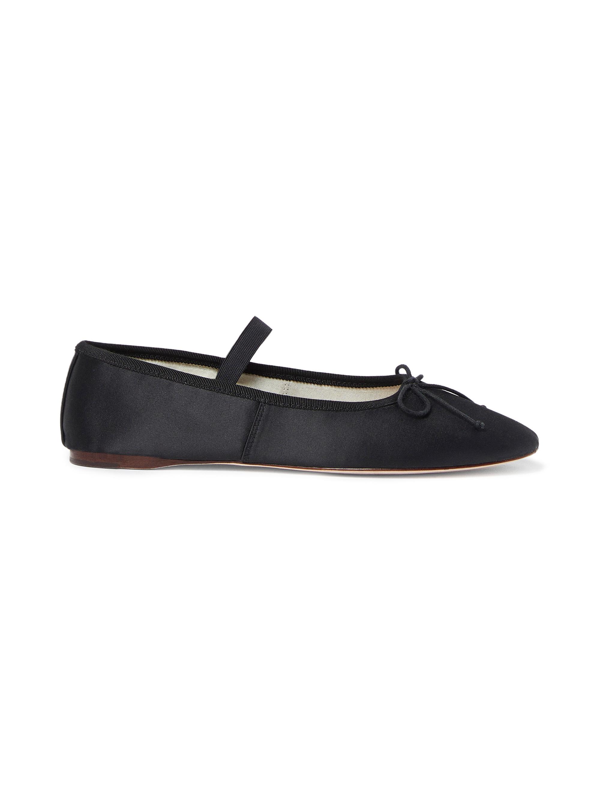 Loeffler Randall Women's Leonie Satin Ballet Flats - Black