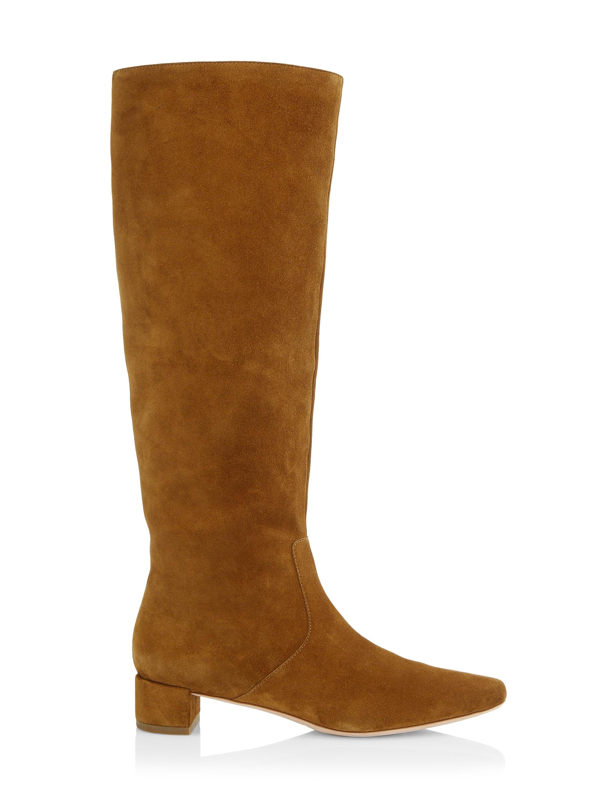 Loeffler Randall Women's Indy 36MM Suede Knee-High Boots - Cacao