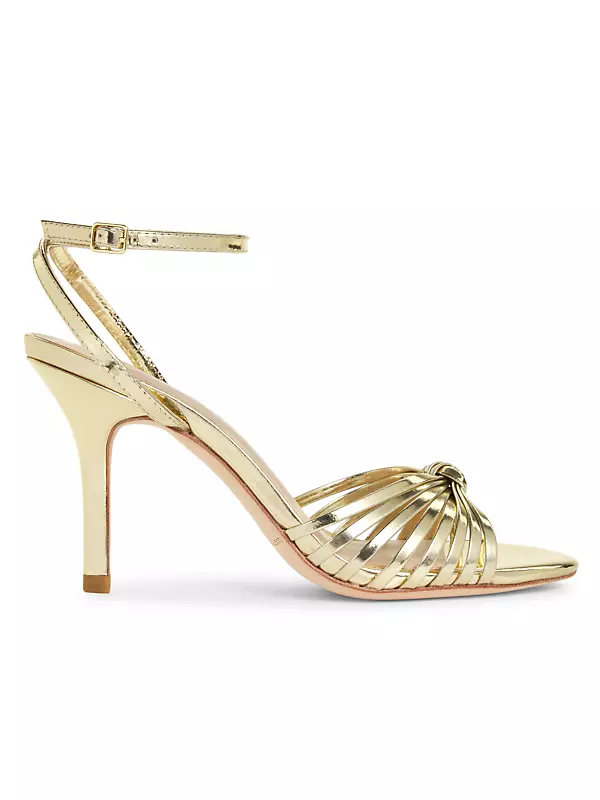 Ada 90MM Knotted Metallic Leather Sandals