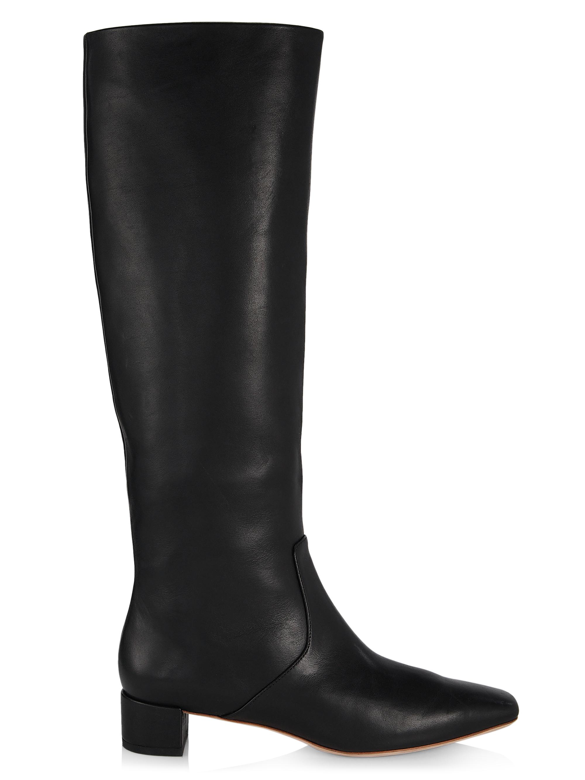 Loeffler Randall Women's Indy 35MM Leather Knee-High Boots - Black