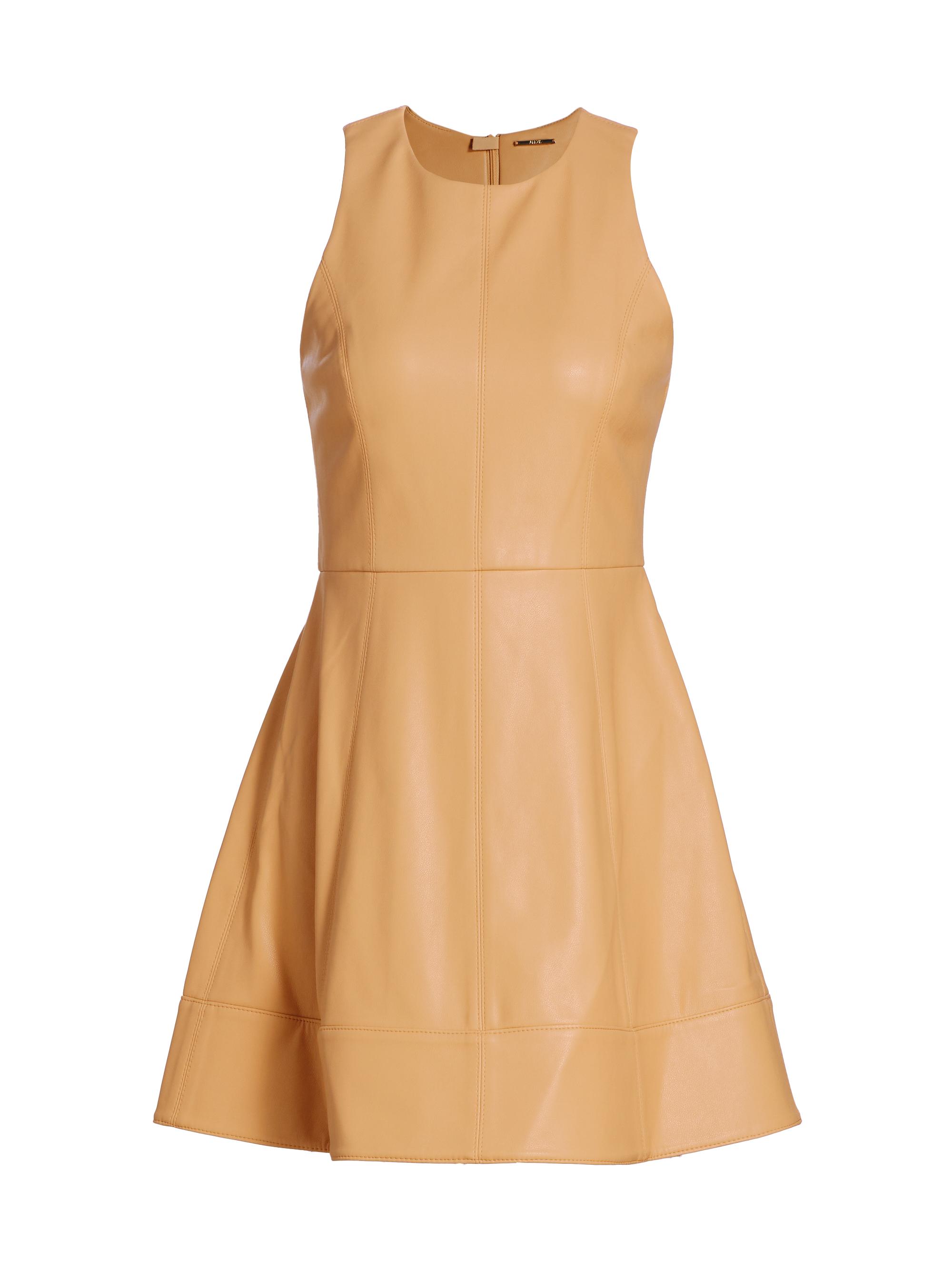 Alexis Women's Lorenza Faux-Leather Fit & Flare Minidress - Dune