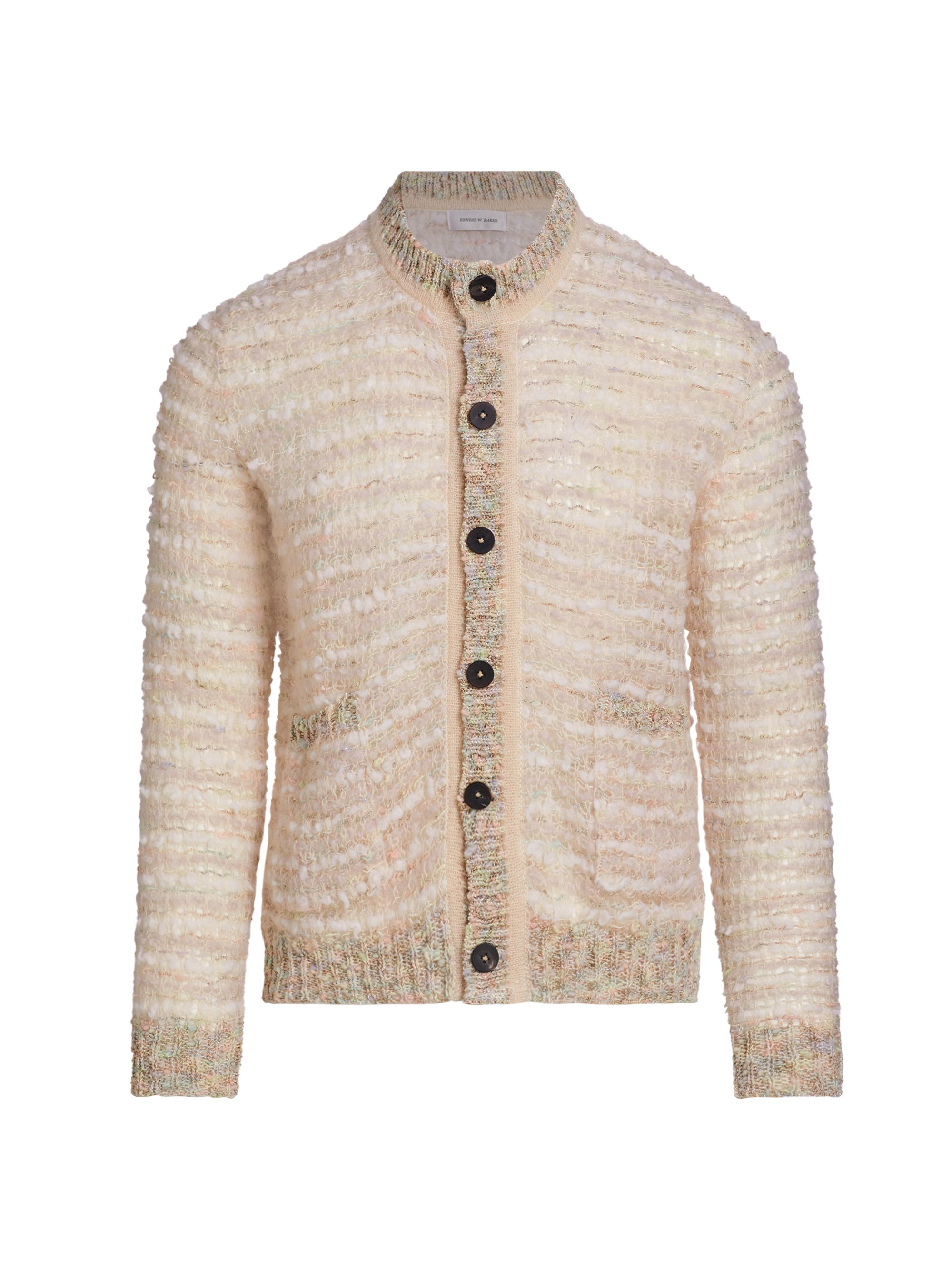 Shop Ernest W. Baker Bouclé Striped Cardigan | Saks Fifth Avenue 