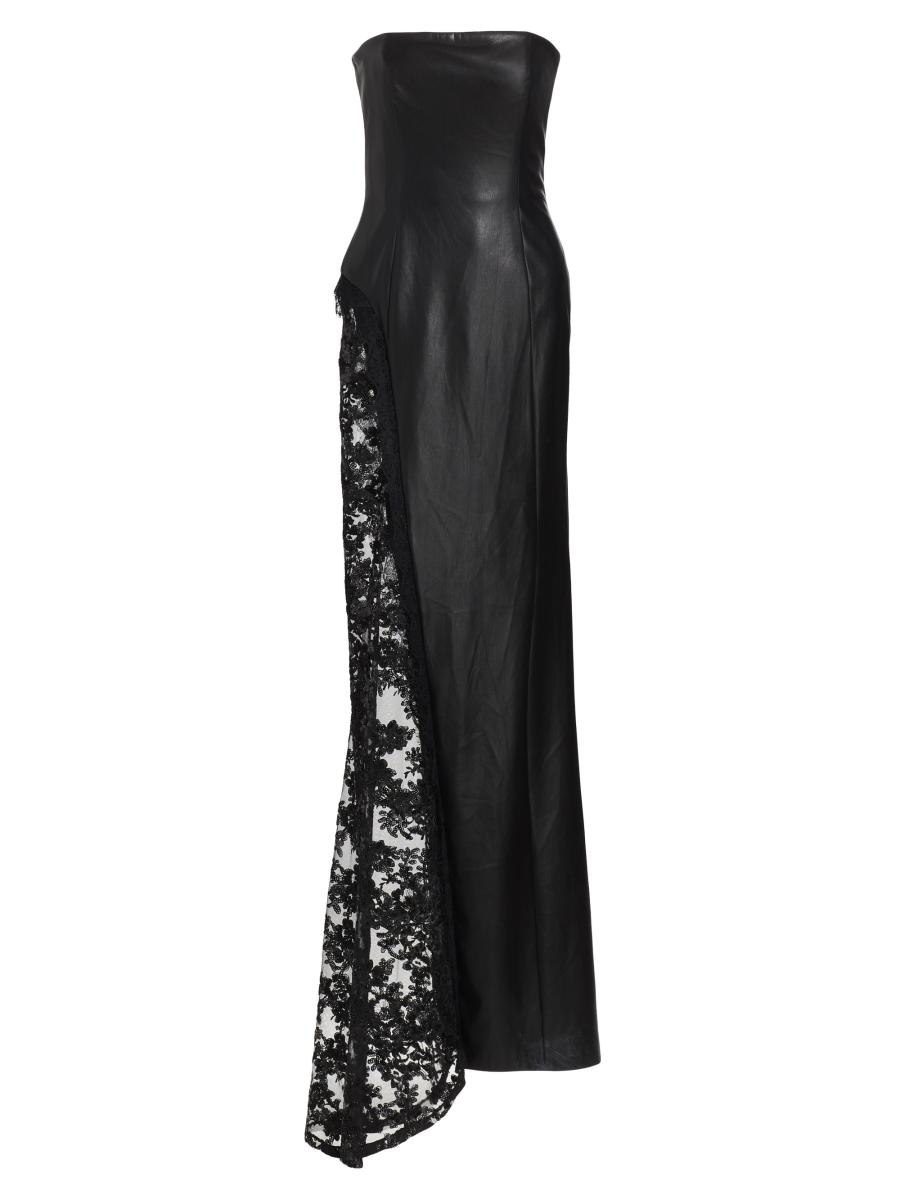【Alice+Olivia】アリスアンドオリビア Retha レザーガウン Alice + Olivia Retha Strapless Vegan Leather & Sequined Gown