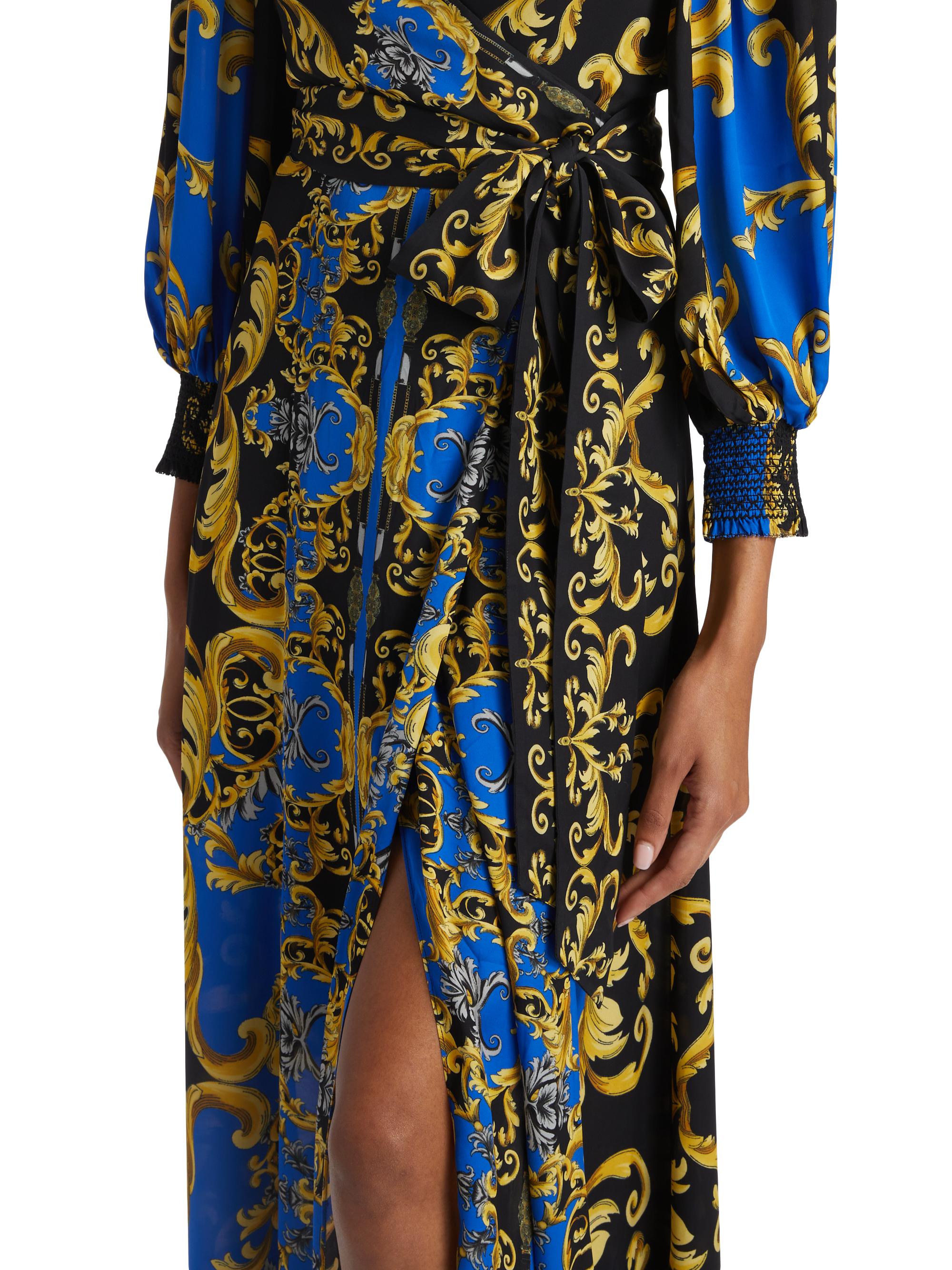 ALICE + OLIVIA Alisa Ornate Wrap Maxi Dress | Saks Fifth Avenue