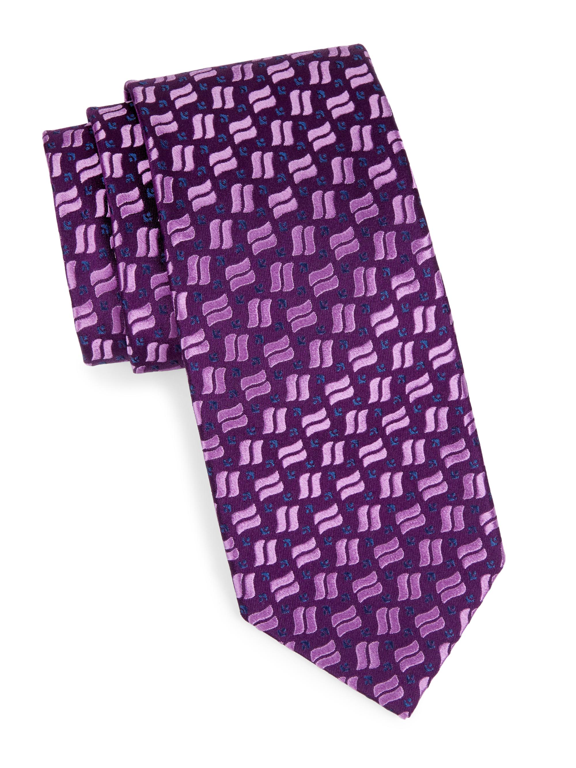 Charvet Neat Multi-Stripe Silk Tie | Saks Fifth Avenue