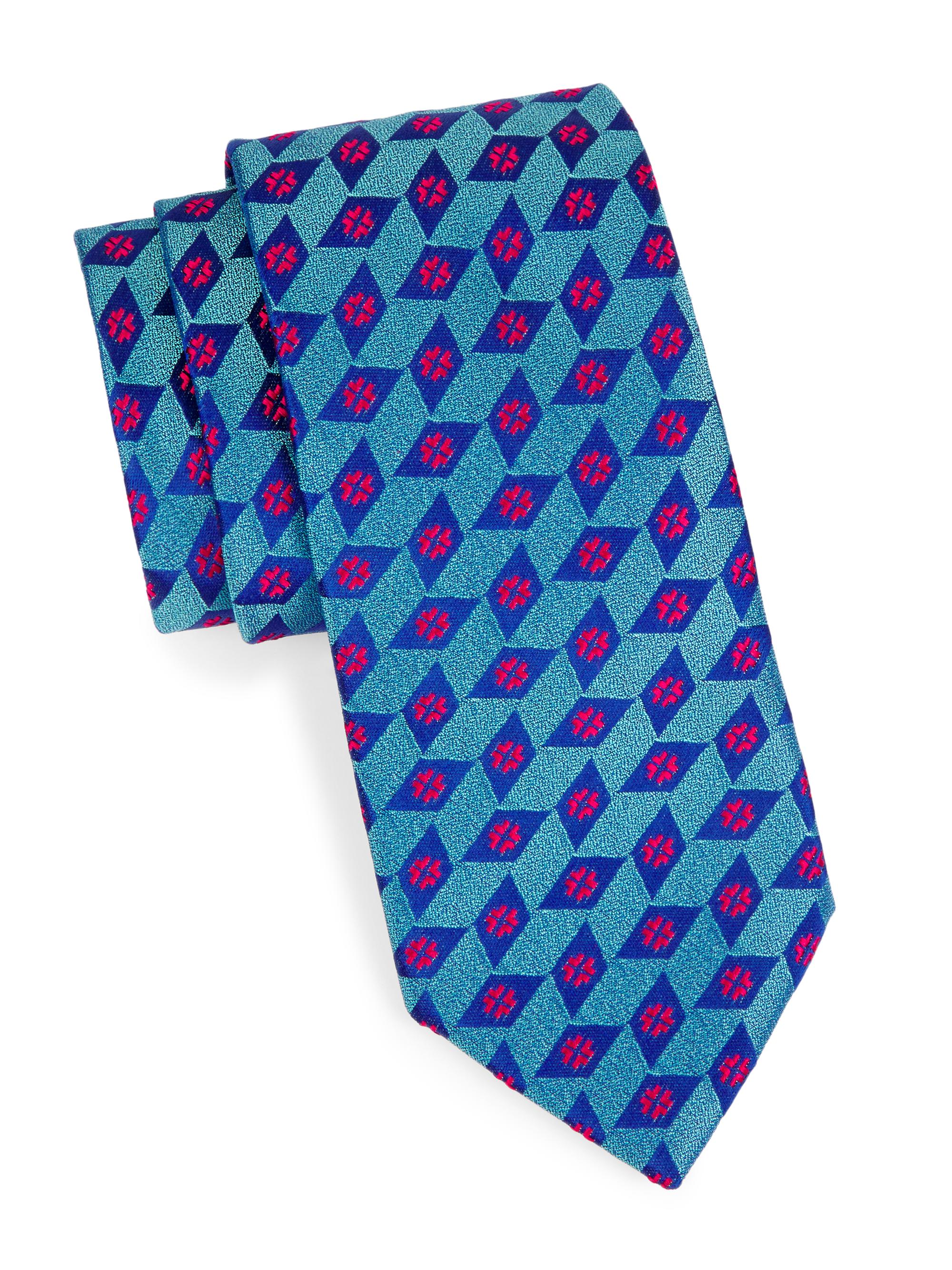 Charvet Neat Multi-Stripe Silk Tie | Saks Fifth Avenue