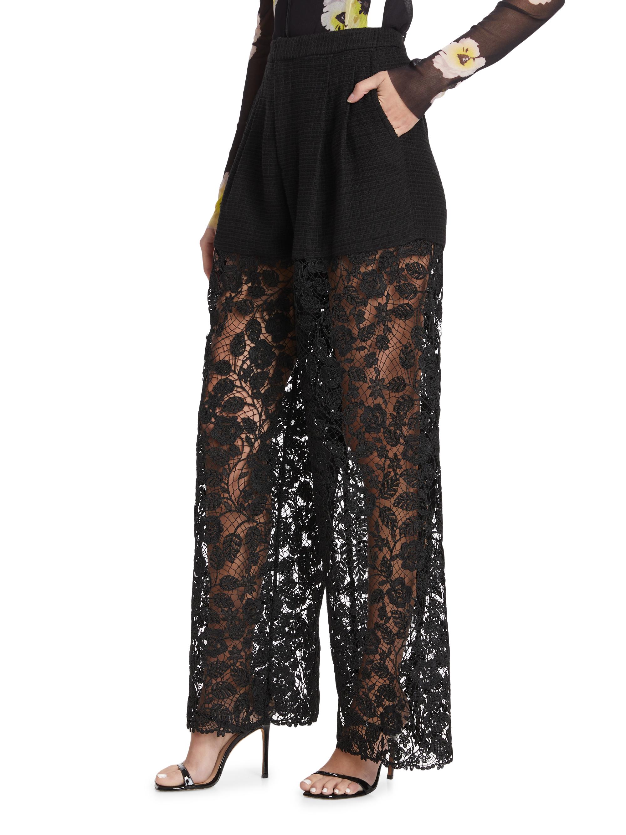 Prabal Gurung Corded Lace Straight-Leg Pants | Saks Fifth Avenue