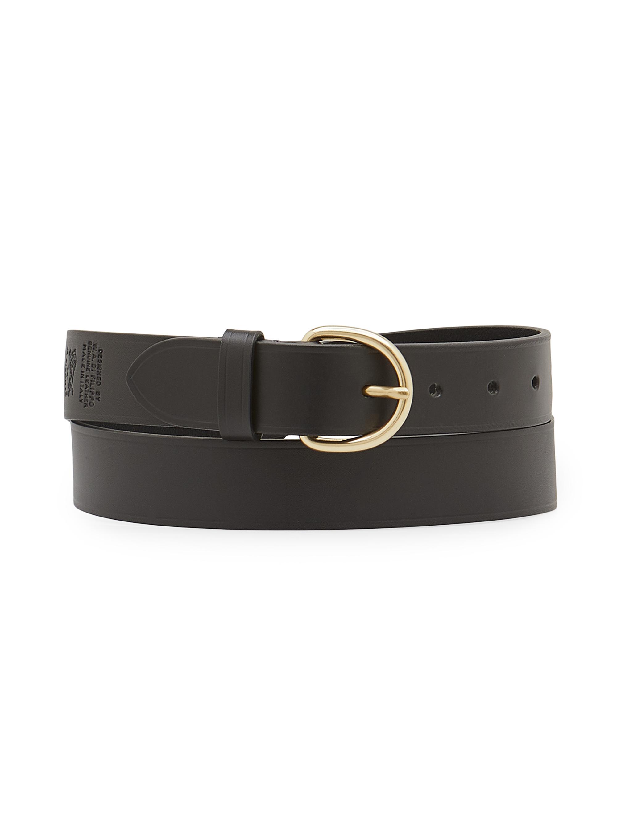 Il Bisonte Women's Heritage Classic Leather Belt - Nero