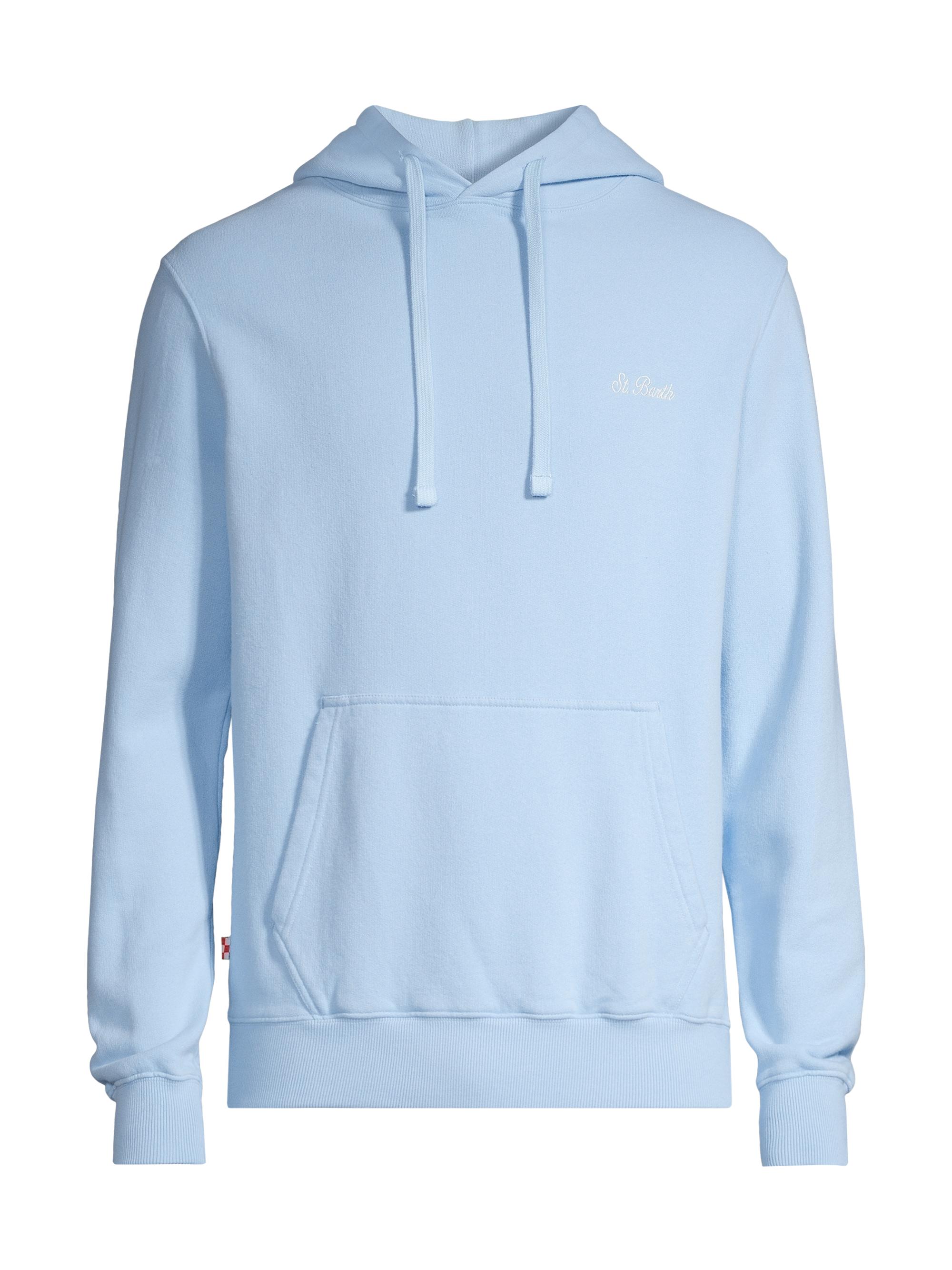 MC2 Saint Barth Men's St. Barth Embriodered Hoodie - Light Blue