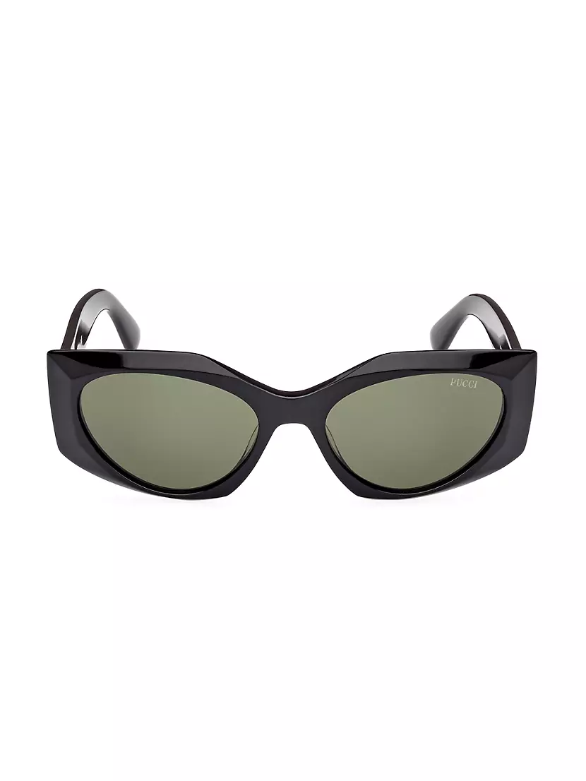 Emilio Pucci - Logo Cat-Eye Sunglasses - Grey Gold - Sunglasses - Emilio  Pucci Eyewear - Avvenice