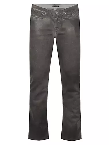 NWT PURPLE BRAND Black Wash Metallic Silver Jeans Size 31 $240