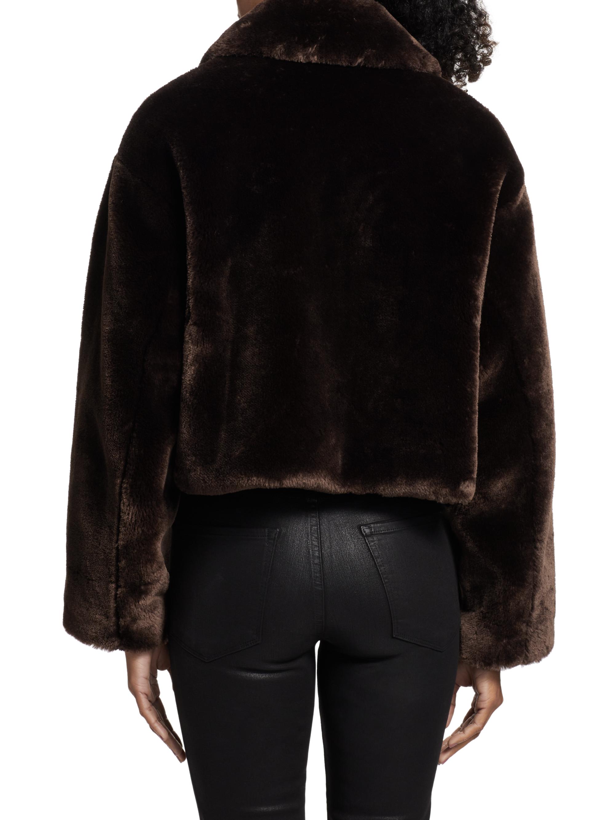FRAME Faux Fur Zip Jacket | Saks Fifth Avenue