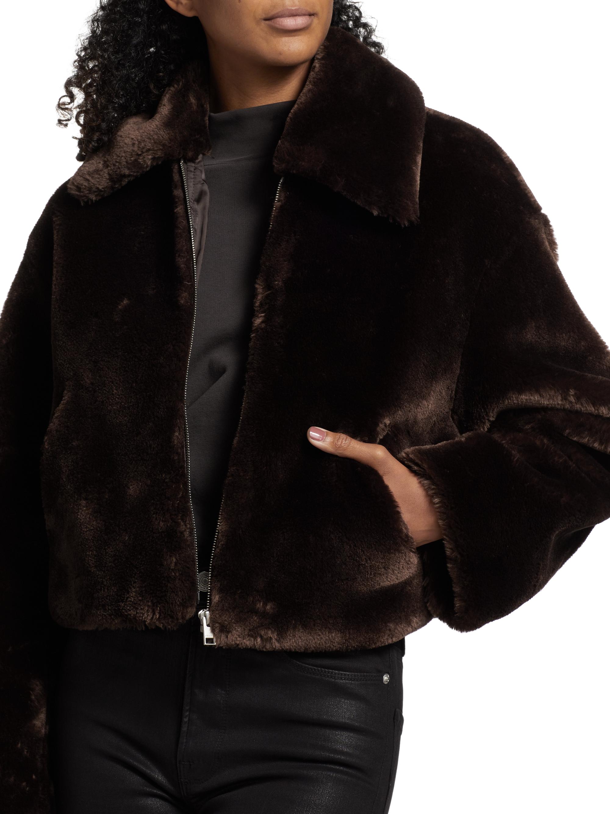 leinwände Faux Fur Jacket Frame Women's Faux Fur Zip Up Jacket