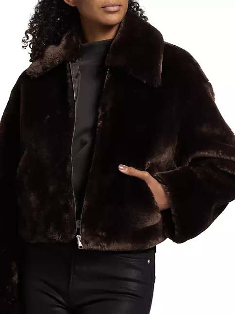 FRAME Faux fur jacket