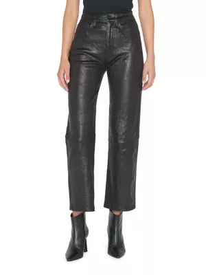 Coleman cropped leather pants
