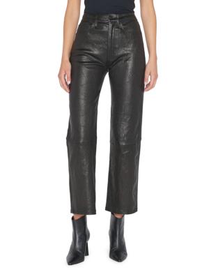 Coleman cropped leather pants