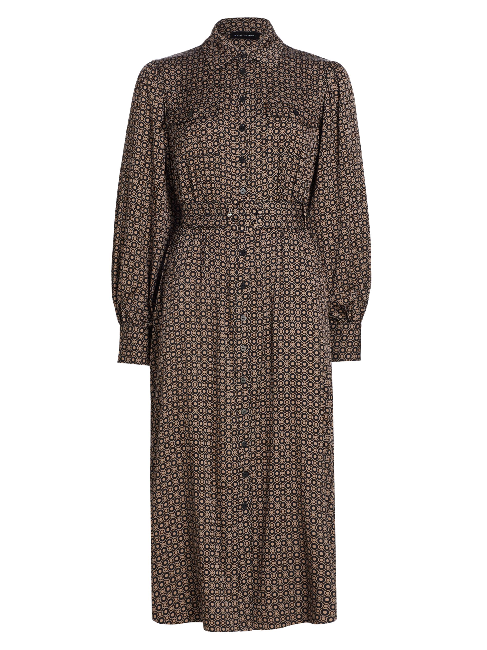 Elie Tahari Women's The Kate Stretch Silk Geometric Midi-Dress - Lisbon Dot
