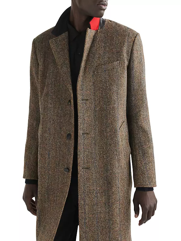 Baron Boutique Wool Herringbone Topcoat 
