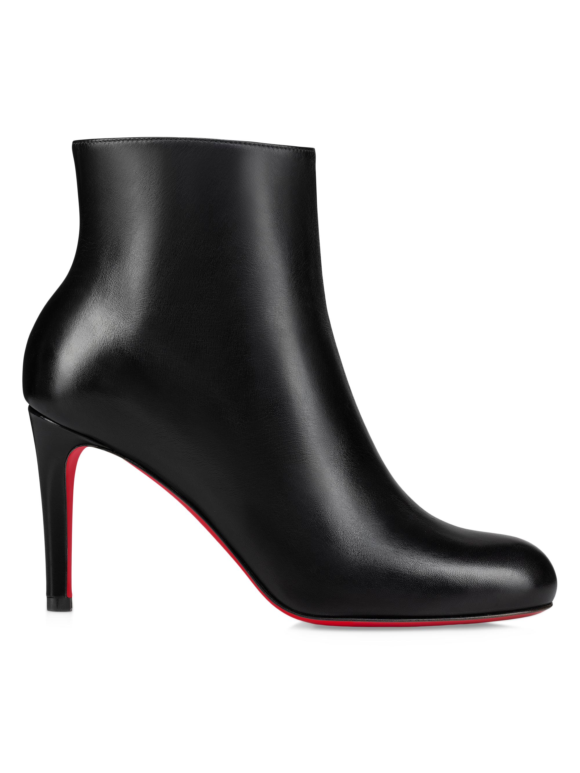 Christian Louboutin Women's Pumppie Booty 85MM Leather Boots - Black
